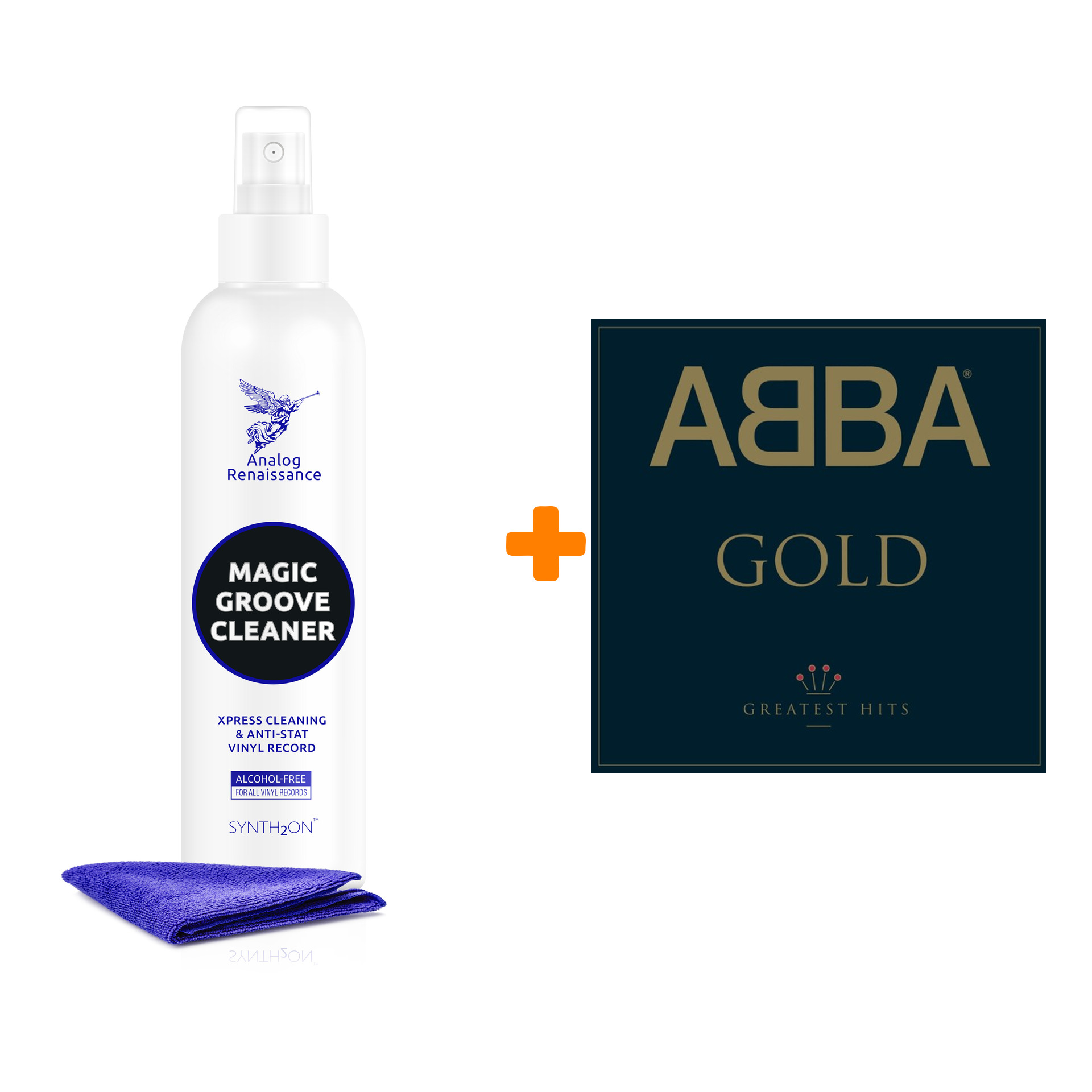 ABBA Gold Greatest Hits 2LP + Спрей для очистки LP с микрофиброй 250мл Набор цена и фото