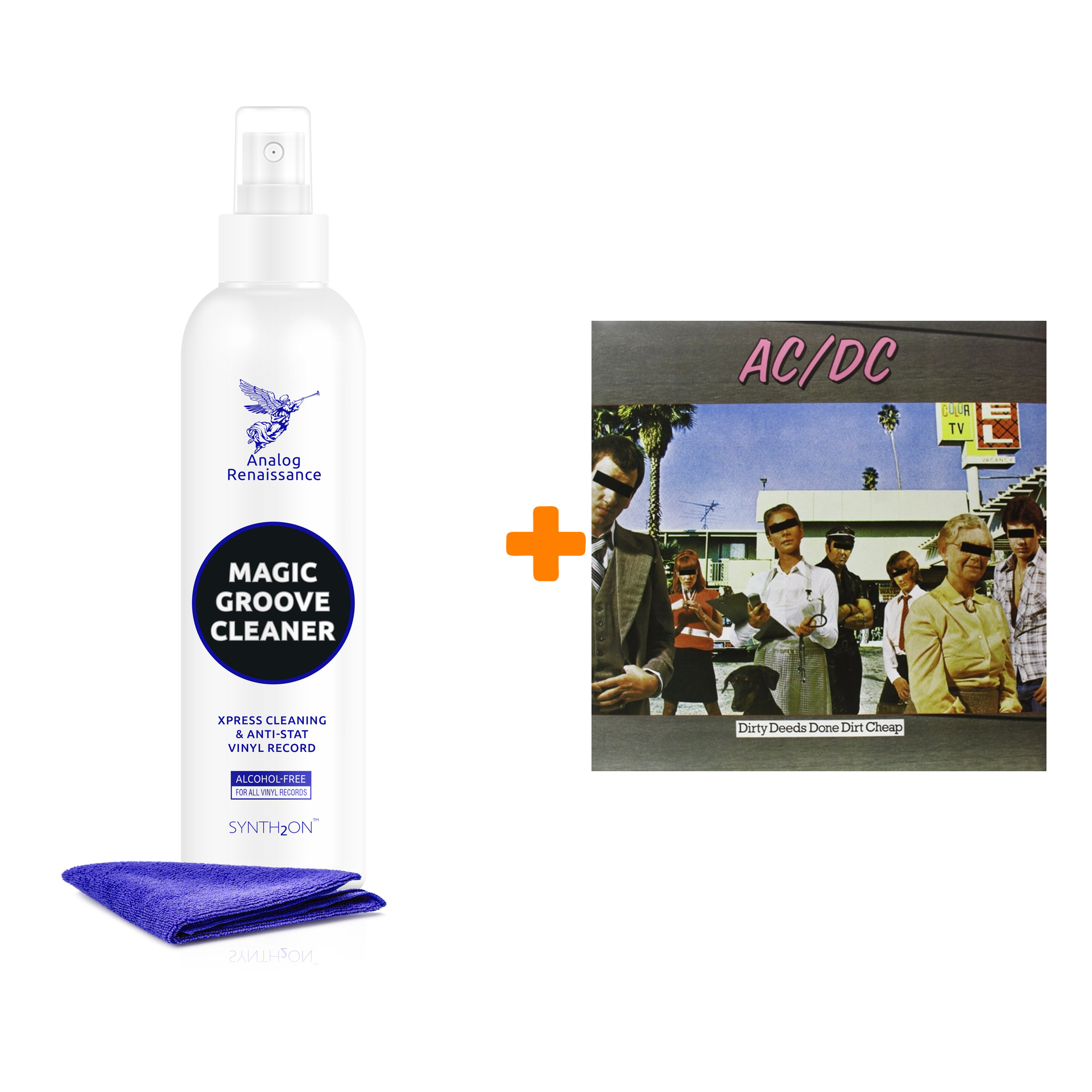 

AC/DC Dirty Deeds Done Dirt Cheap Limited Edition LP + Спрей для очистки LP с микрофиброй 250мл Набор