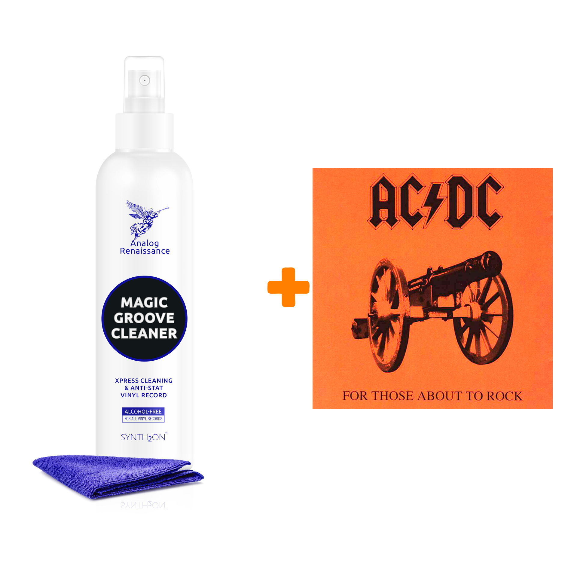 

AC/DC For Those About To Rock We Salute You LP + Спрей для очистки LP с микрофиброй 250мл Набор