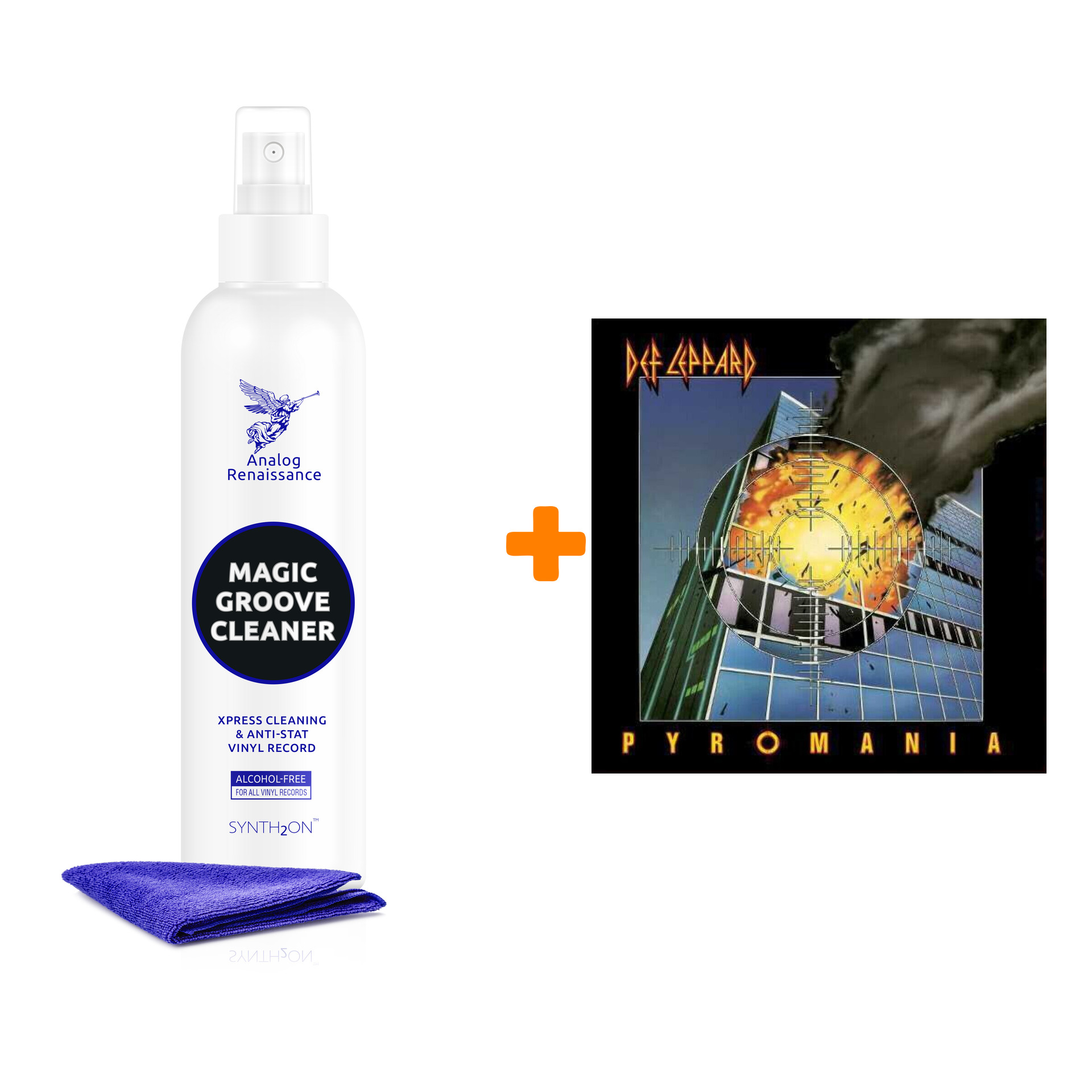 

DEF LEPPARD Pyromania LP + Спрей для очистки LP с микрофиброй 250мл Набор