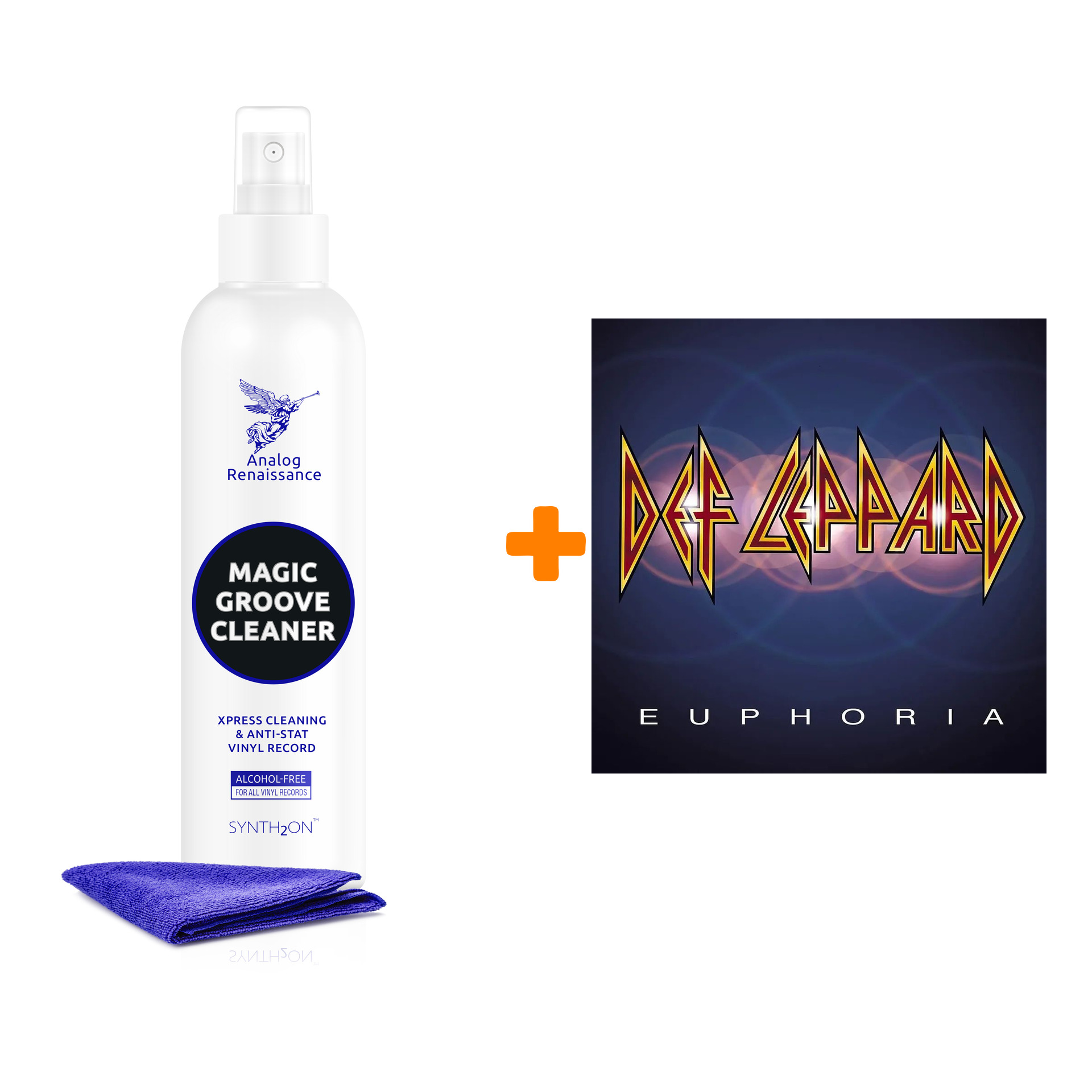 DEF LEPPARD Euphoria 2LP + Спрей для очистки LP с микрофиброй 250мл Набор