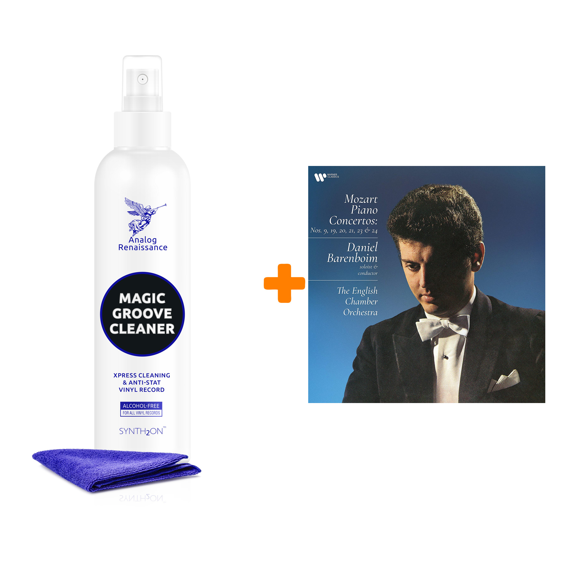 

BARENBOIM DANIEL & THE ENGLISH CHAMBER ORCHESTRA Mozart Piano Concertos 4LP + Спрей для очистки LP с микрофиброй 250мл Набор