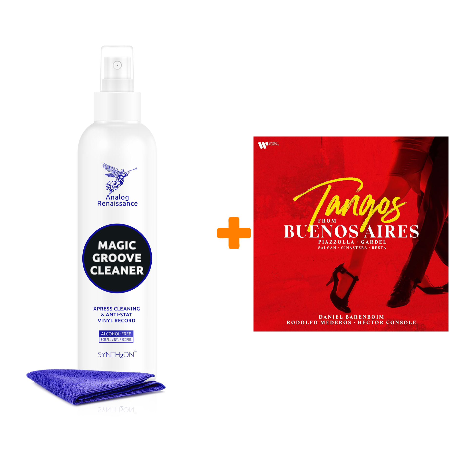 

BARENBOIM DANIEL, MEDEROS RODOLFO, CONSOLE HECTOR Tangos From Buenos Aires LP + Спрей для очистки LP с микрофиброй 250мл Набор