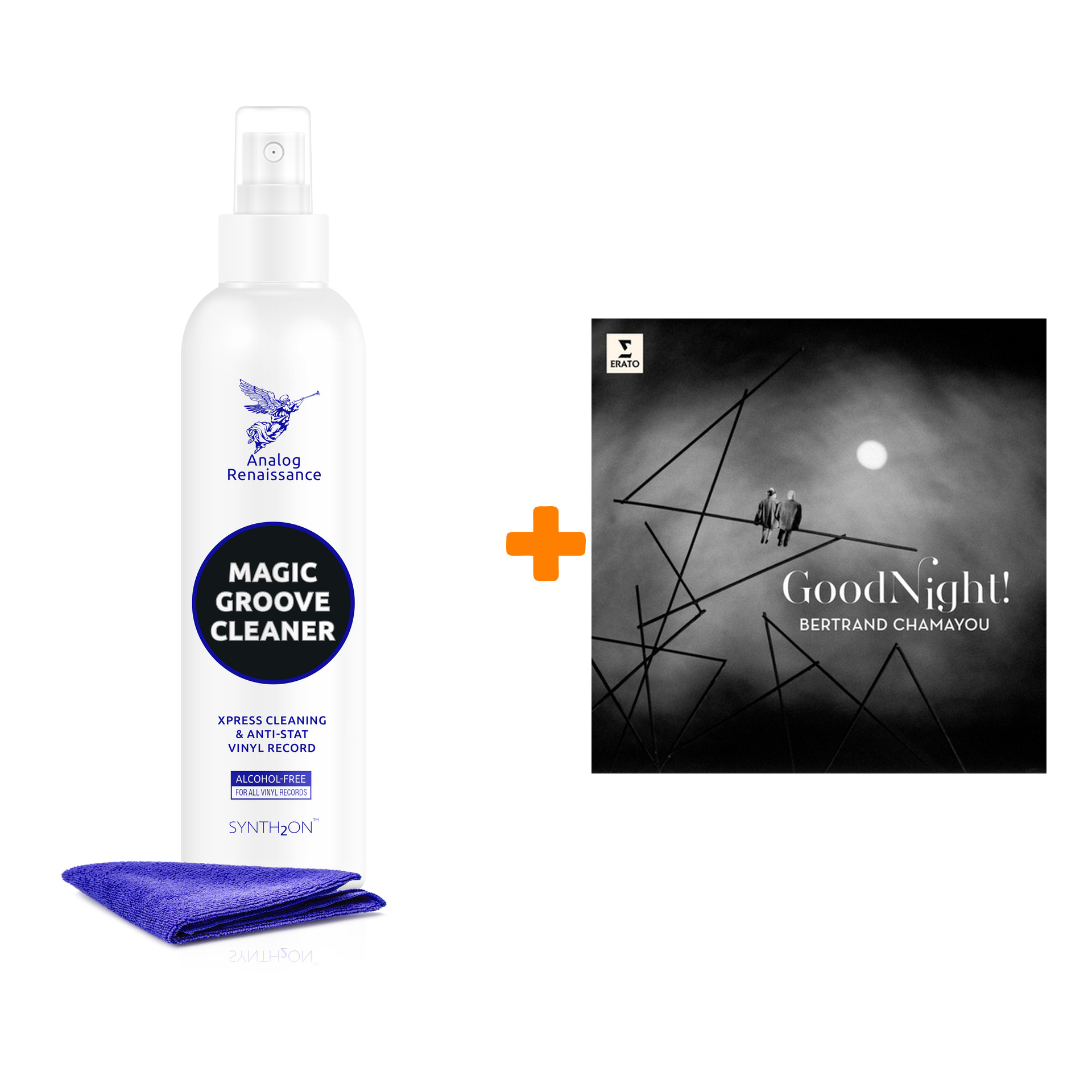 

BERTRAND CHAMAYOU Good Night! LP + Спрей для очистки LP с микрофиброй 250мл Набор