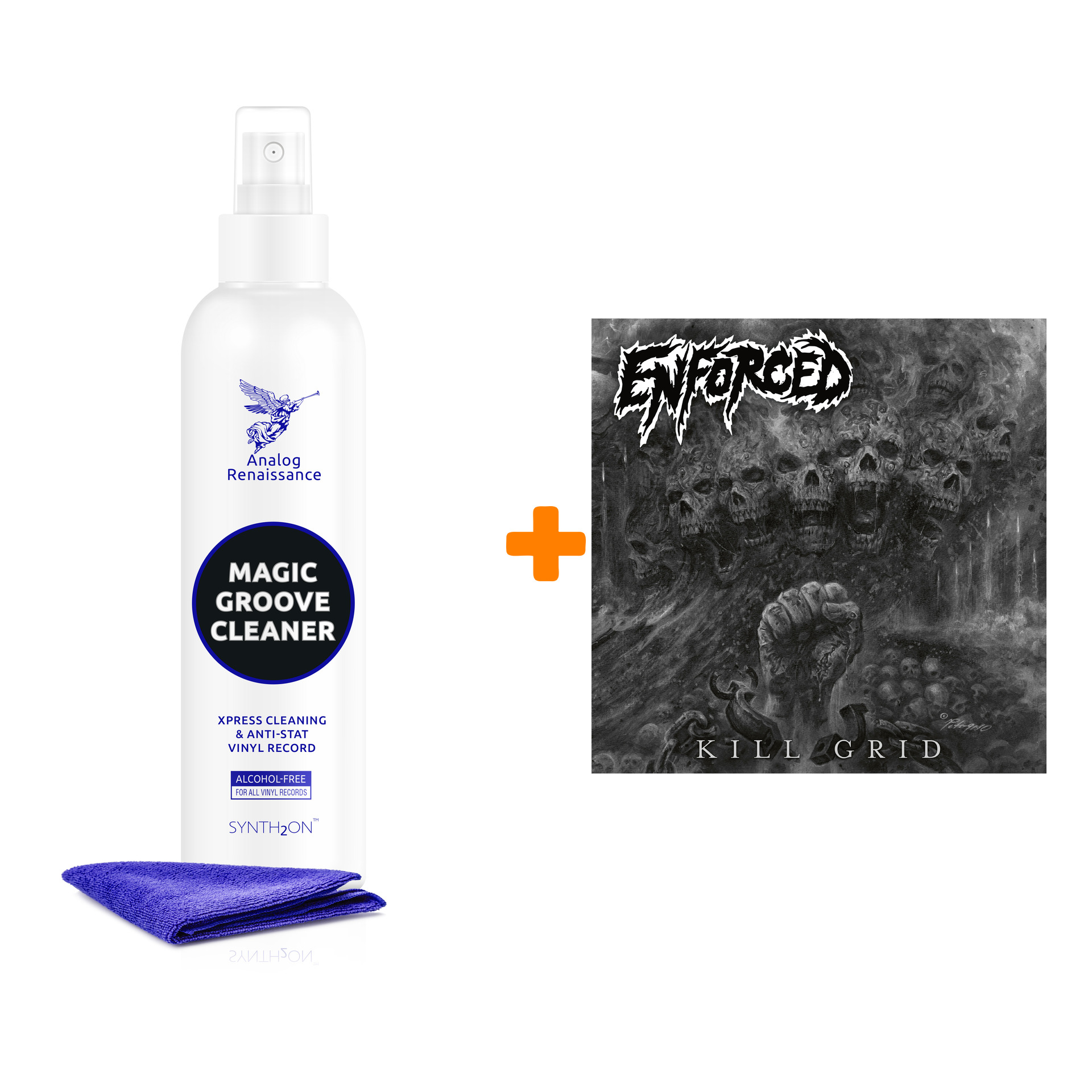 

ENFORCED Kill Grid LP+CD + Спрей для очистки LP с микрофиброй 250мл Набор