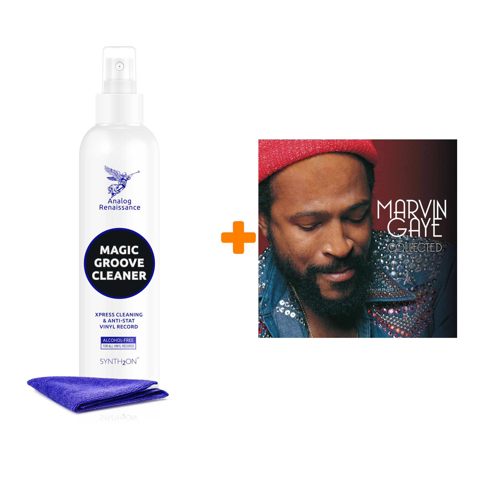 

GAYE MARVIN Collected 2LP + Спрей для очистки LP с микрофиброй 250мл Набор