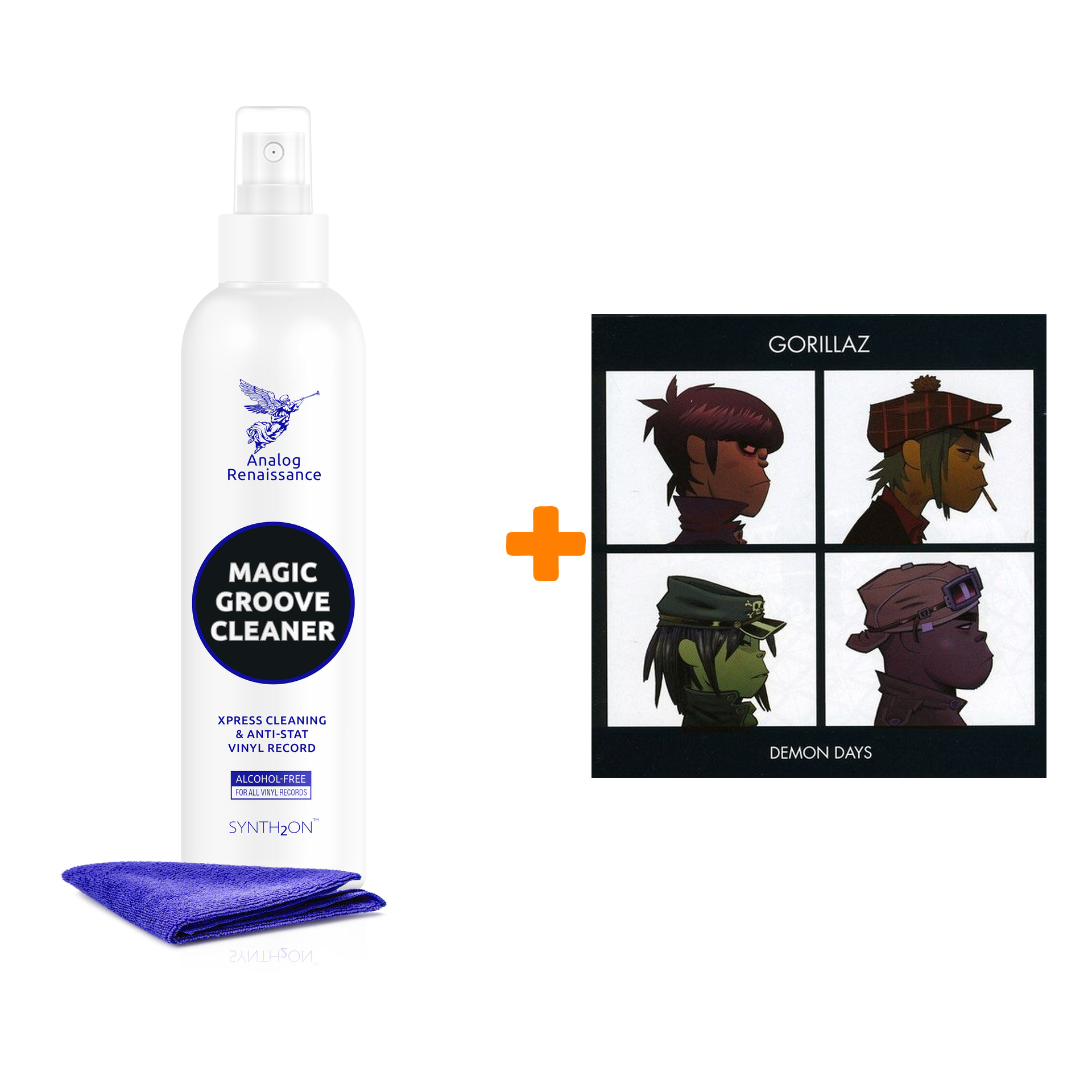 

GORILLAZ Demon Days 2LP + Спрей для очистки LP с микрофиброй 250мл Набор