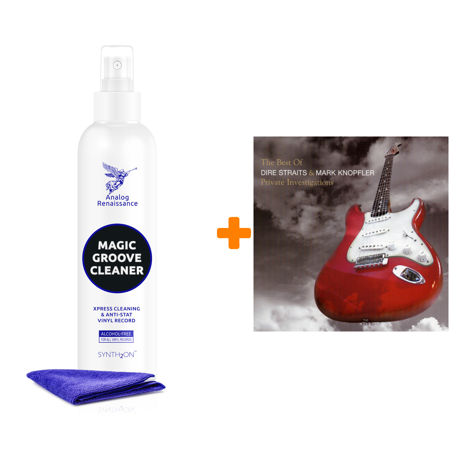 

DIRE STRAITS & KNOPFLER MARK The Best Of Private Investigations 2LP + Спрей для очистки LP с микрофиброй 250мл Набор