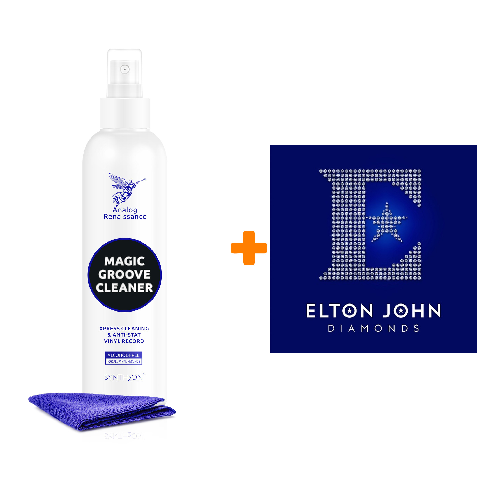 JOHN ELTON Diamonds 2LP + Спрей для очистки LP с микрофиброй 250мл Набор
