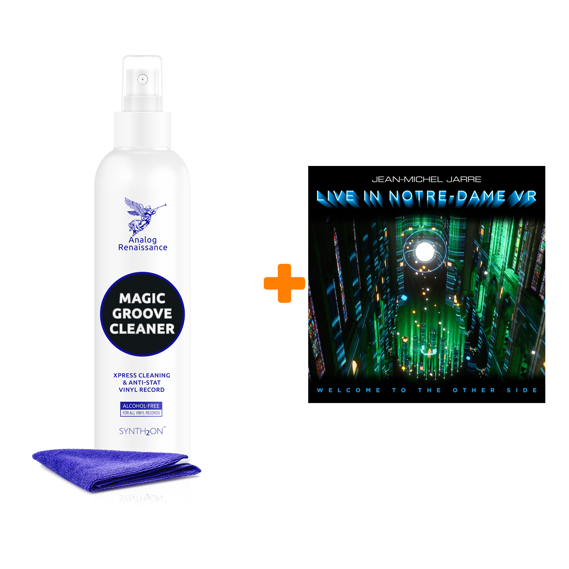 

JARRE JEAN MICHEL Welcome To The Other Side Live In Notre-Dame VR LP + Спрей для очистки LP с микрофиброй 250мл Набор