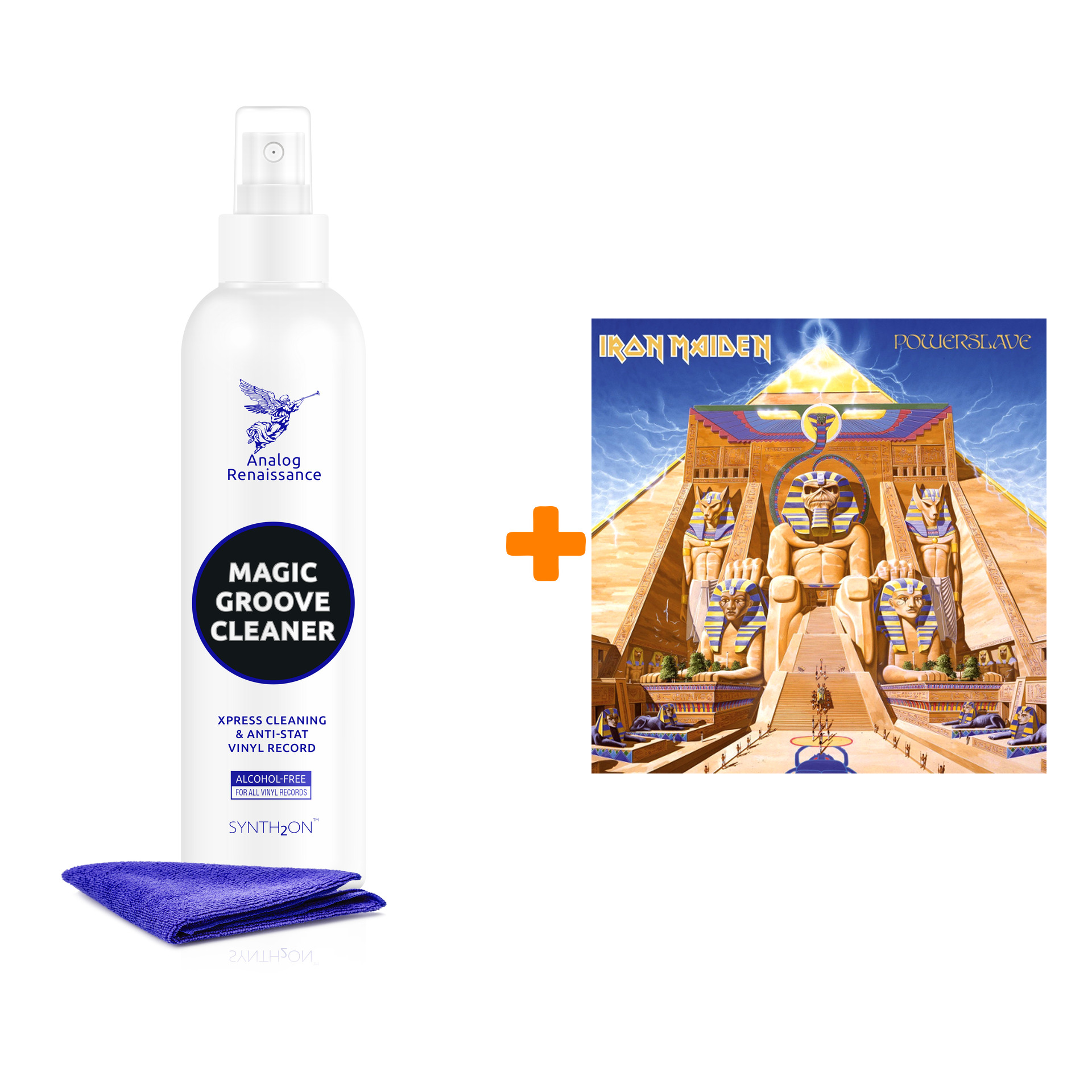 

IRON MAIDEN Powerslave LP + Спрей для очистки LP с микрофиброй 250мл Набор