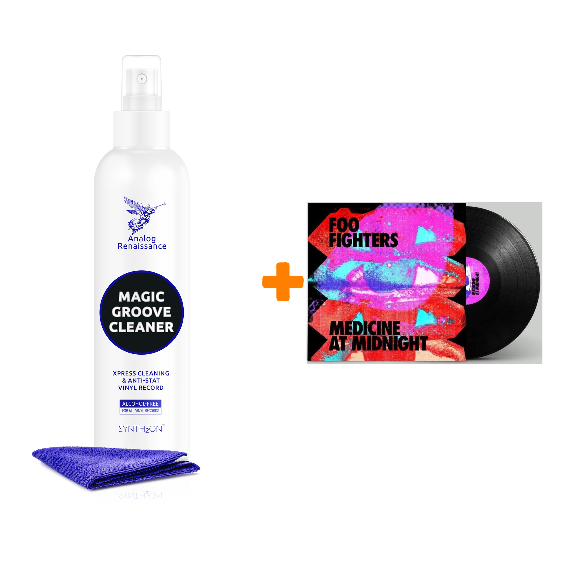 

FOO FIGHTERS Medicine At Midnight LP + Спрей для очистки LP с микрофиброй 250мл Набор