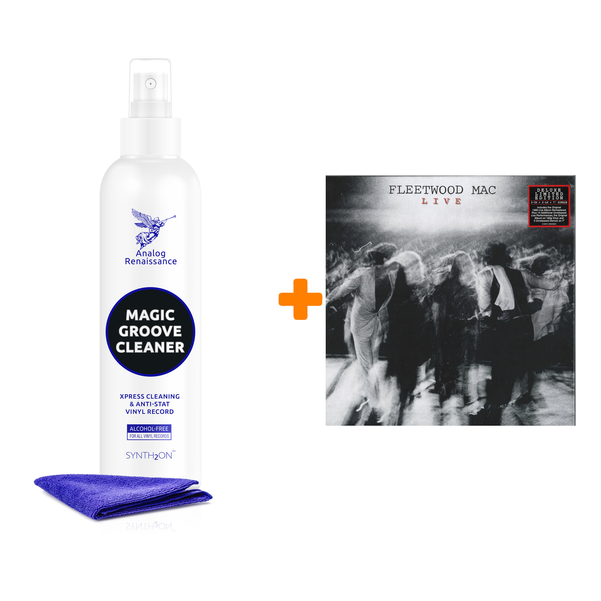 

FLEETWOOD MAC Live LP + Спрей для очистки LP с микрофиброй 250мл Набор