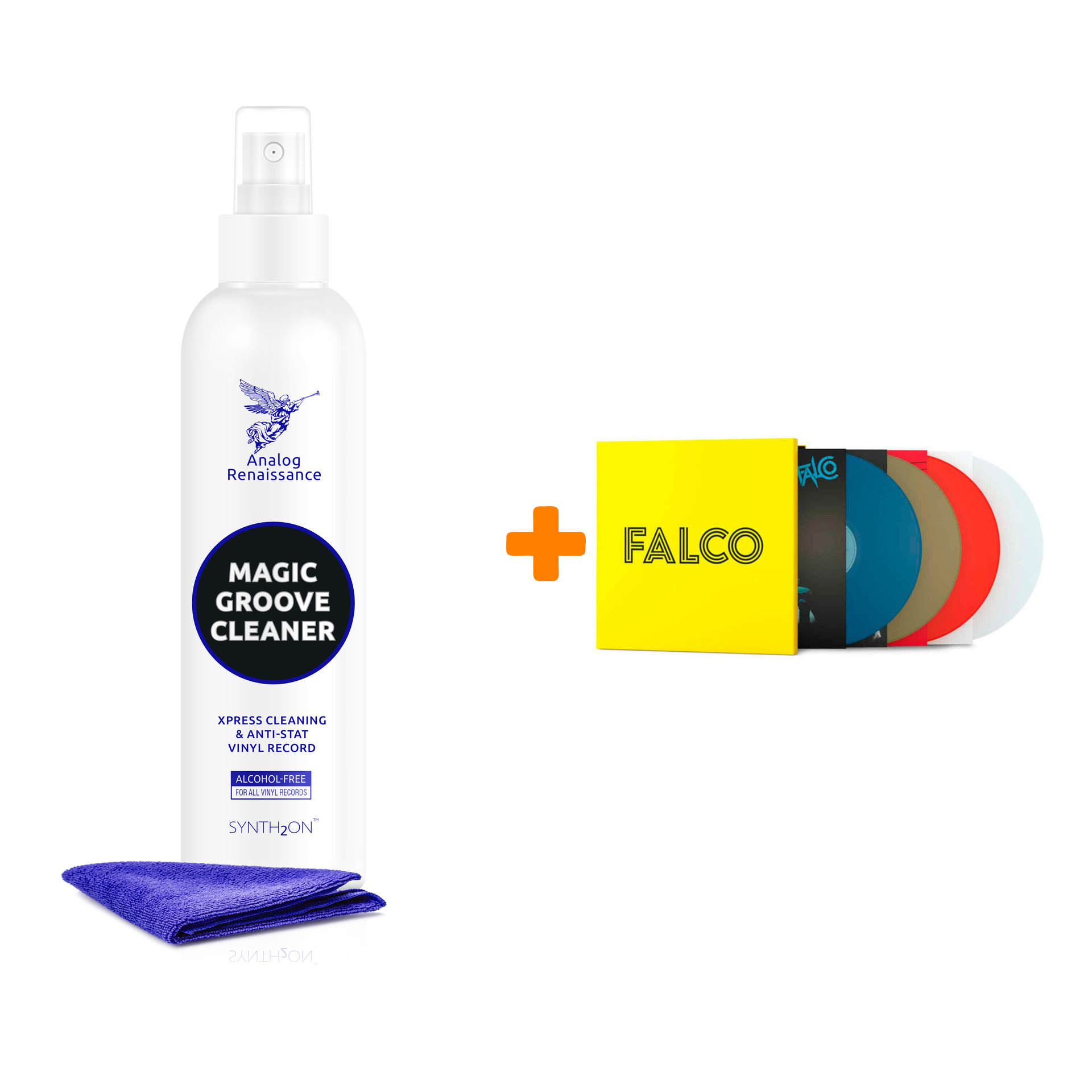 

FALCO The Box Coloured Vinyl 4LP + Спрей для очистки LP с микрофиброй 250мл Набор