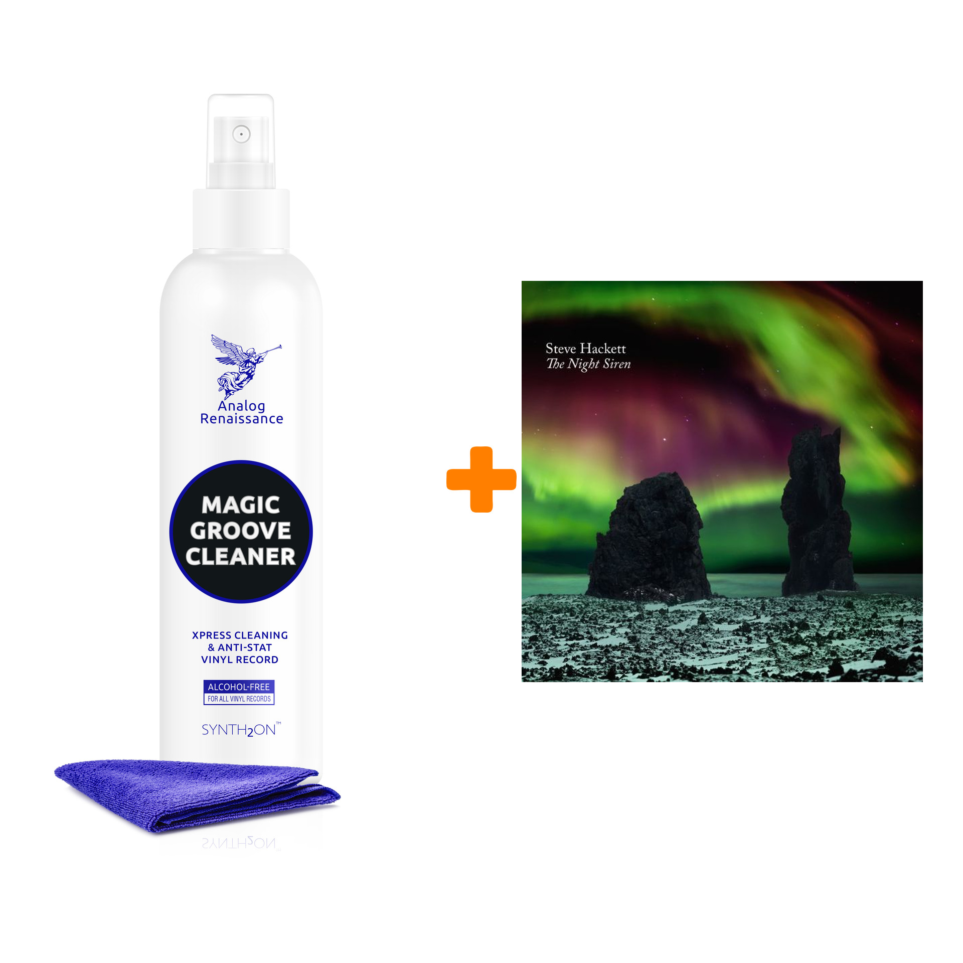 

HACKETT STEVE Night Siren 2LP+CD + Спрей для очистки LP с микрофиброй 250мл Набор