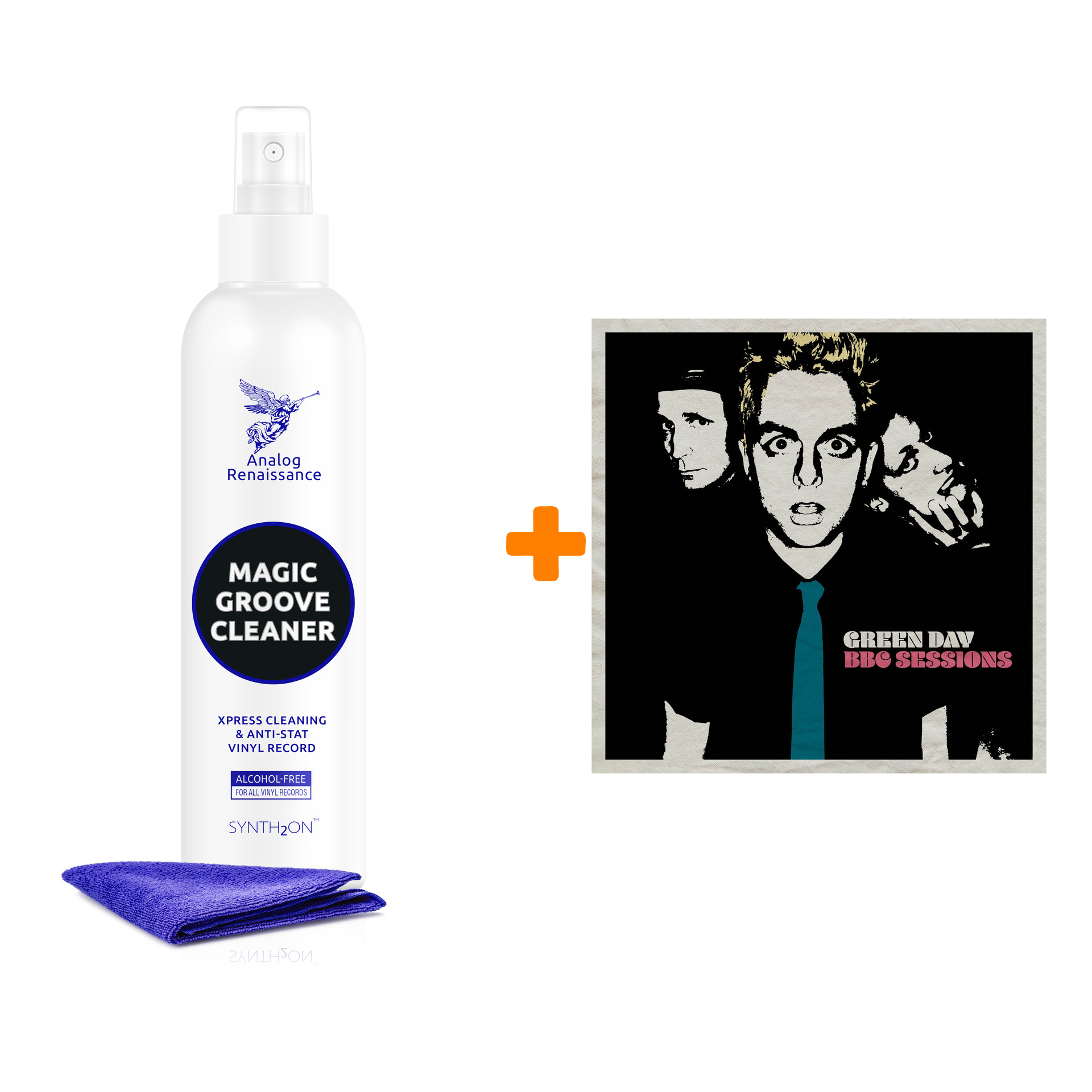 

GREEN DAY The BBC Sessions Milky Clear Vinyl 2LP + Спрей для очистки LP с микрофиброй 250мл Набор