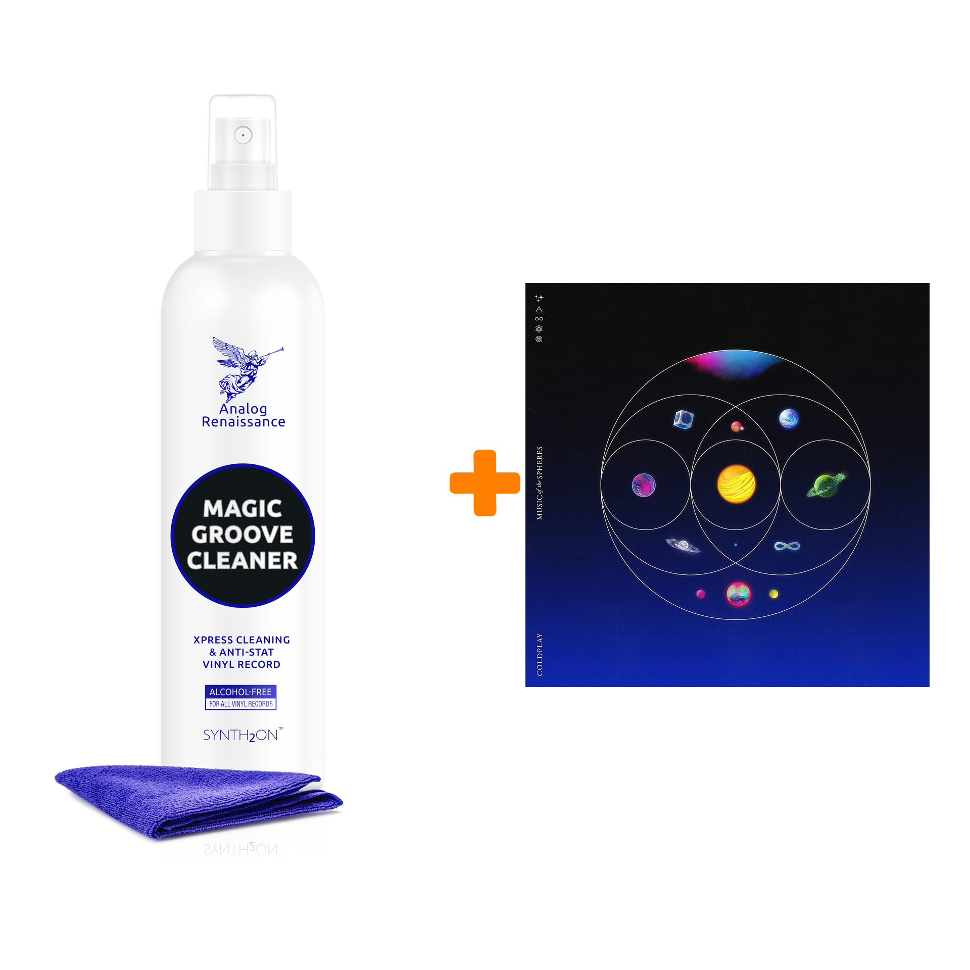 

COLDPLAY Music Of The Spheres Splatter Vinyl LP + Спрей для очистки LP с микрофиброй 250мл Набор