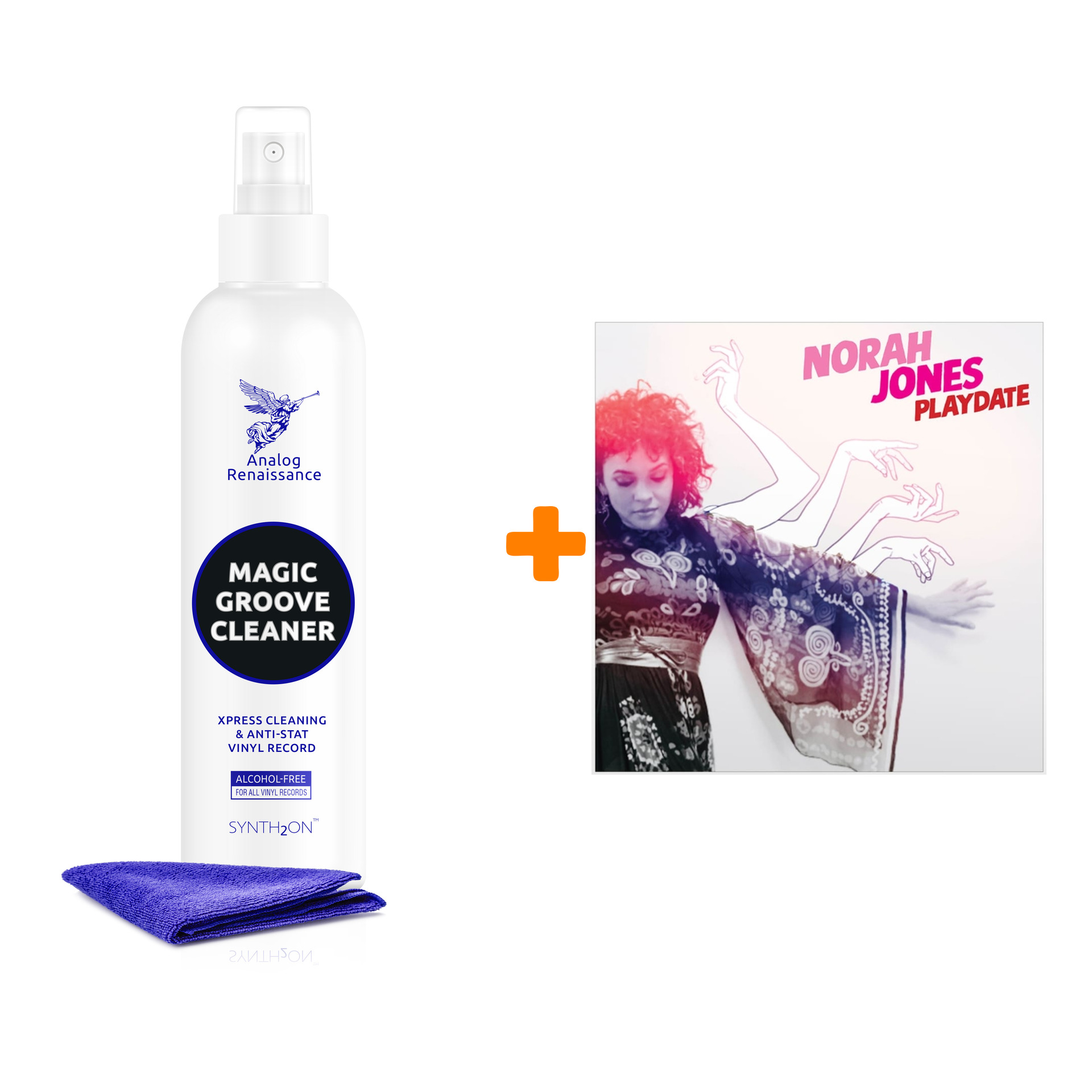 

JONES NORAH Playdate LP + Спрей для очистки LP с микрофиброй 250мл Набор