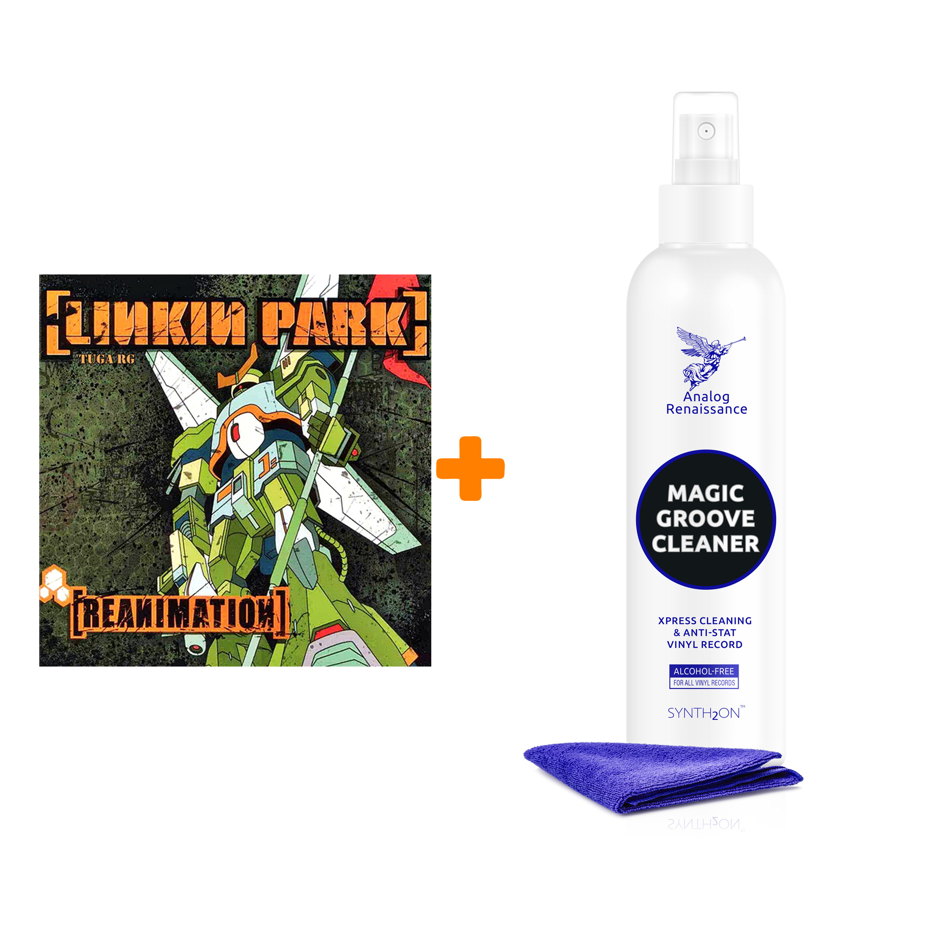 LINKIN PARK Reanimation 2LP + Спрей для очистки LP с микрофиброй 250мл Набор цена и фото