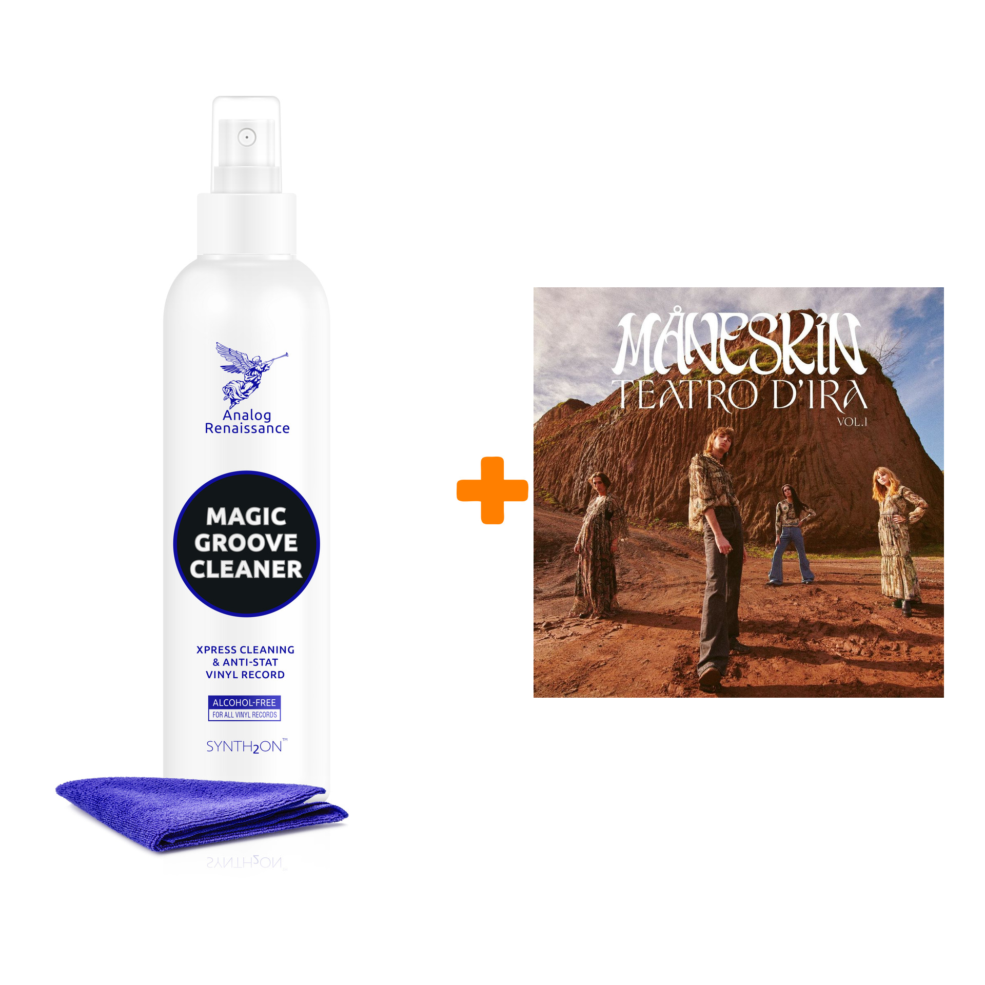 

MANESKIN Teatro D`ira Vol. 1 Coloured Vinyl LP + Спрей для очистки LP с микрофиброй 250мл Набор