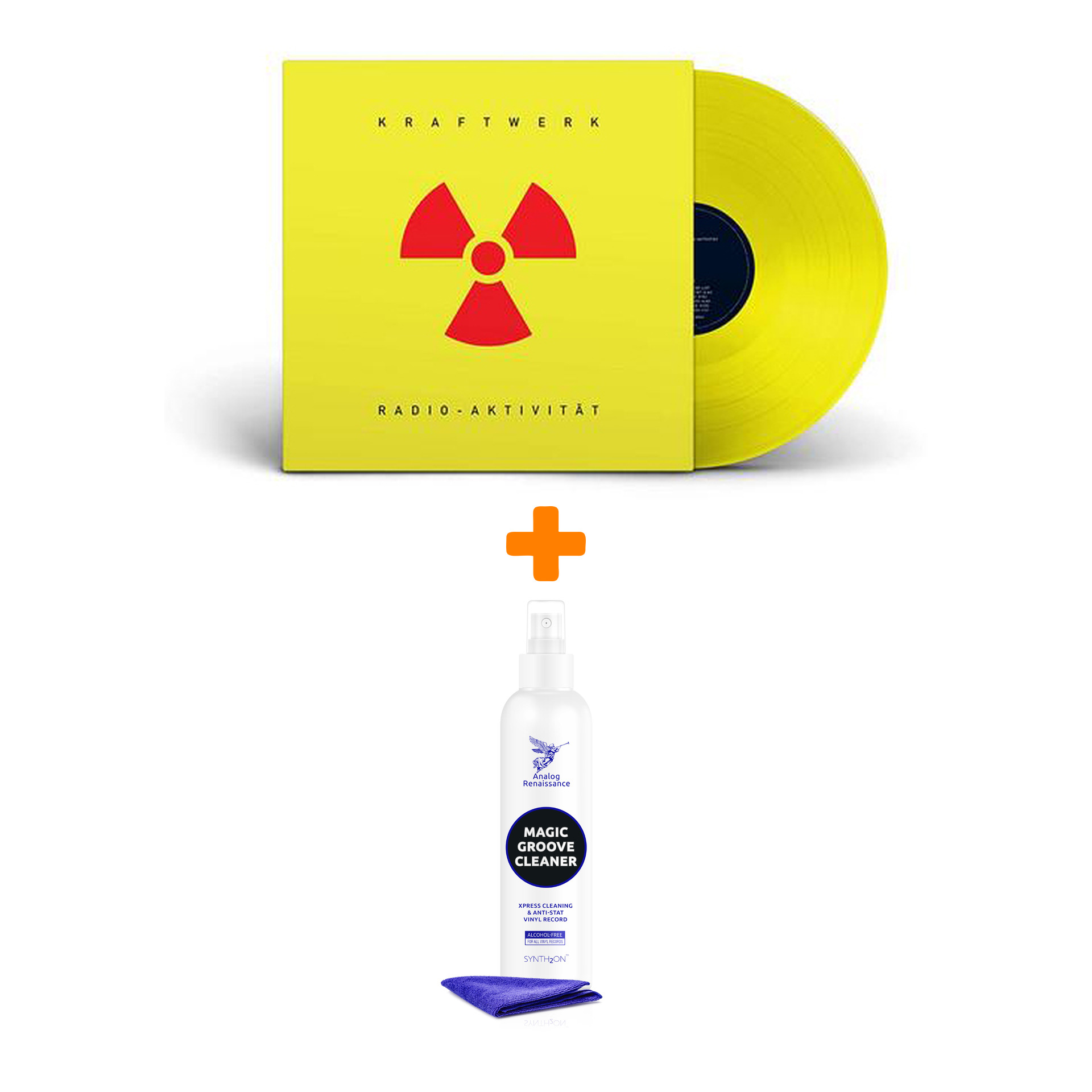 

KRAFTWERK Radio-Aktivitat Coloured Yellow Vinyl LP + Спрей для очистки LP с микрофиброй 250мл Набор