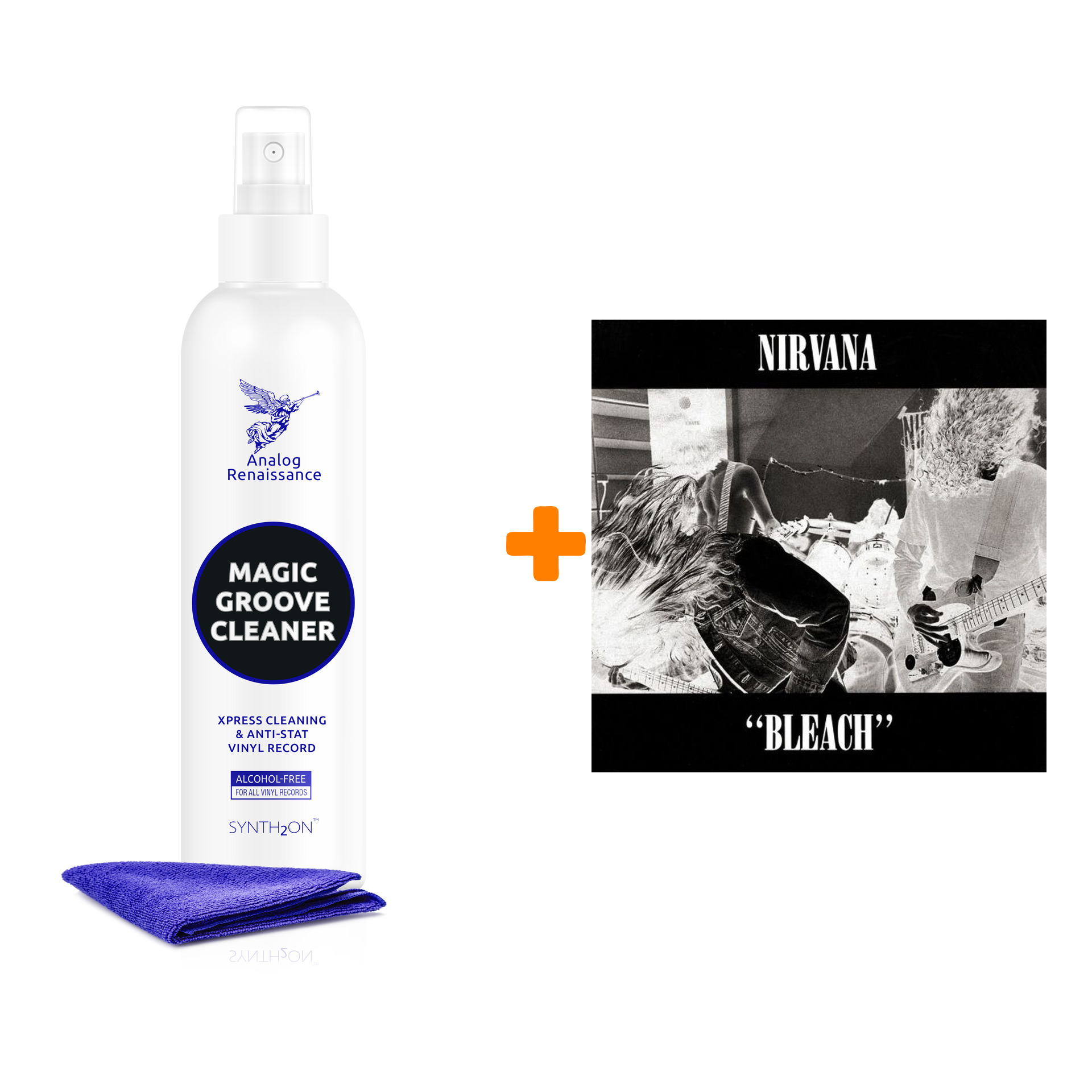 

NIRVANA Bleach LP + Спрей для очистки LP с микрофиброй 250мл Набор