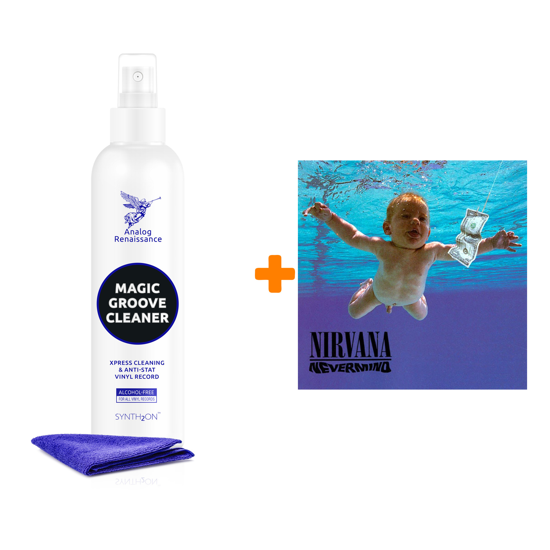 NIRVANA Nevermind LP + Спрей для очистки LP с микрофиброй 250мл Набор