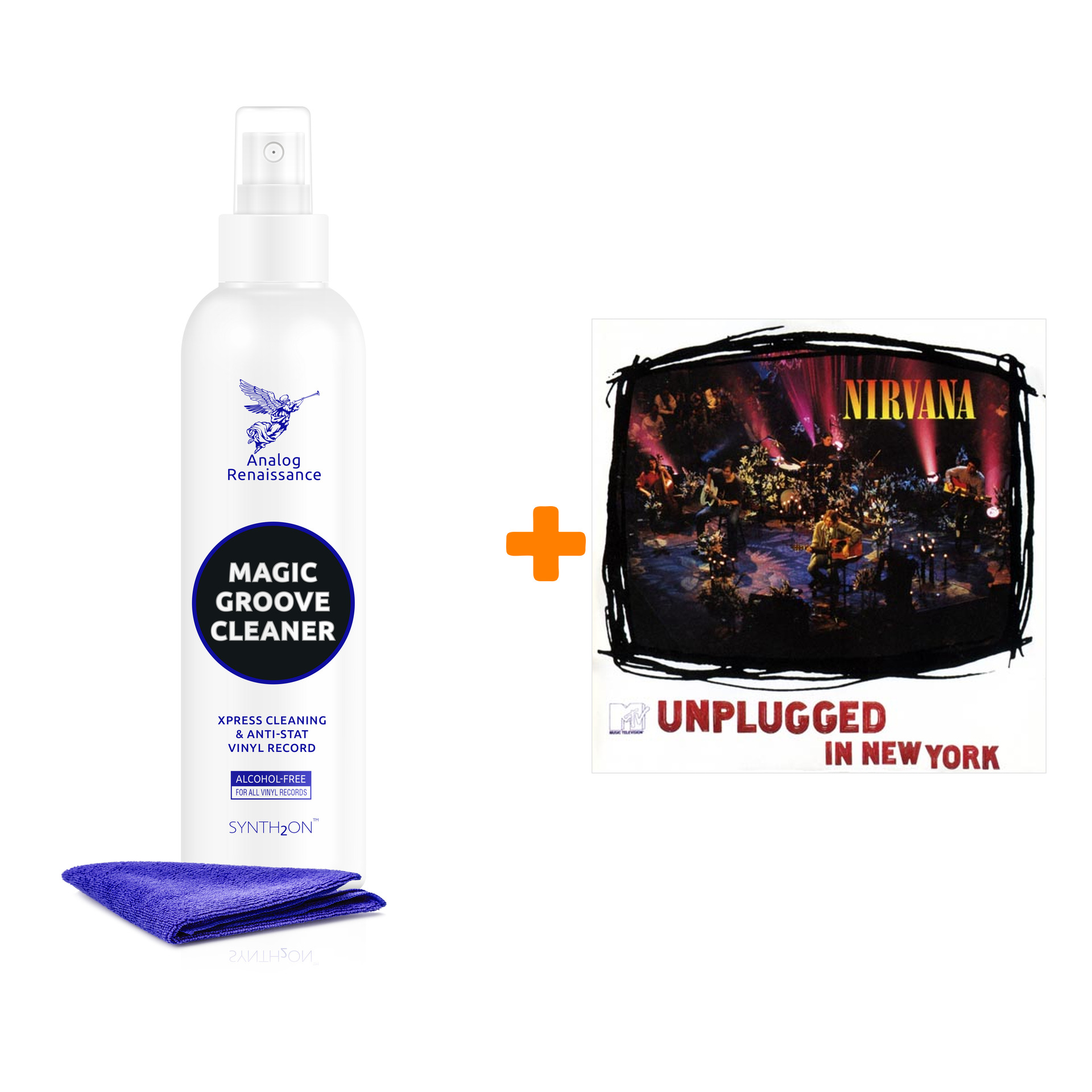 NIRVANA Unplugged In New York LP + Спрей для очистки LP с микрофиброй 250мл Набор