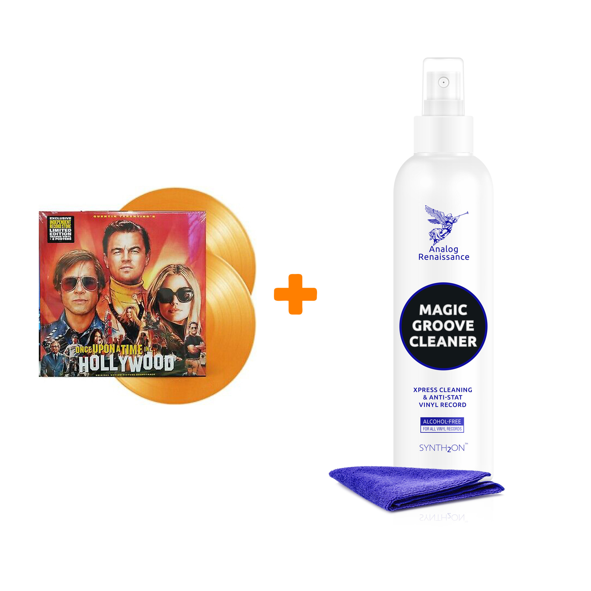 

OST Once Upon A Time In Hollywood Limited Edition Coloured Vinyl 2LP + Спрей для очистки LP с микрофиброй 250мл Набор