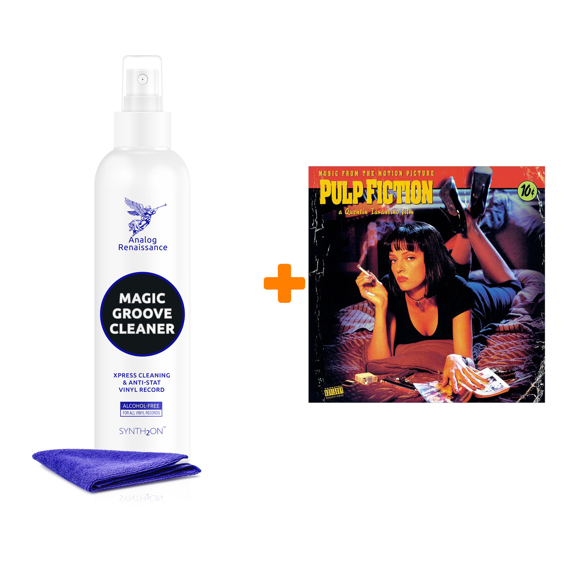 OST Pulp Fiction LP + Спрей для очистки LP с микрофиброй 250мл Набор