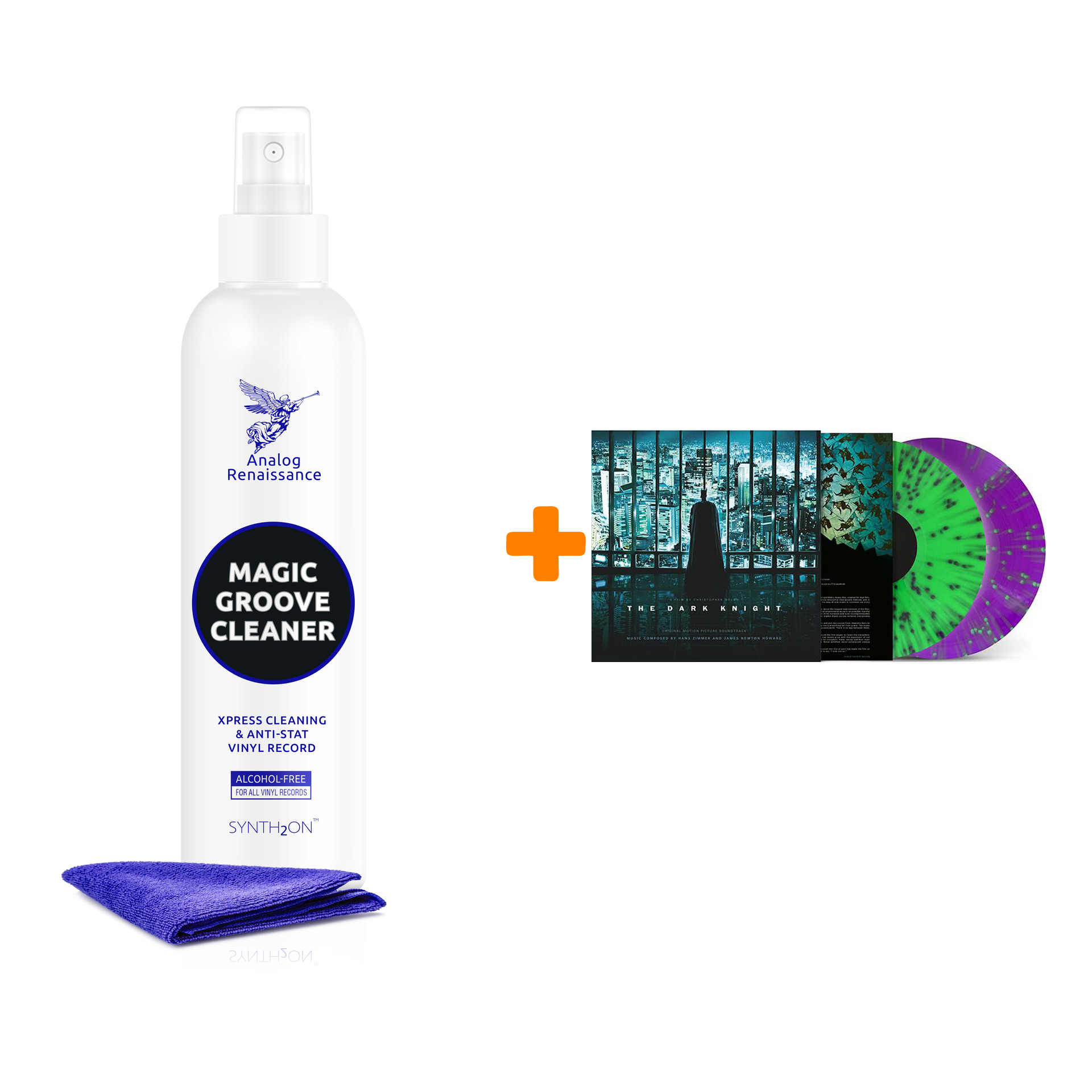 

OST The Dark Knight Coloured Vinyl 2LP + Спрей для очистки LP с микрофиброй 250мл Набор