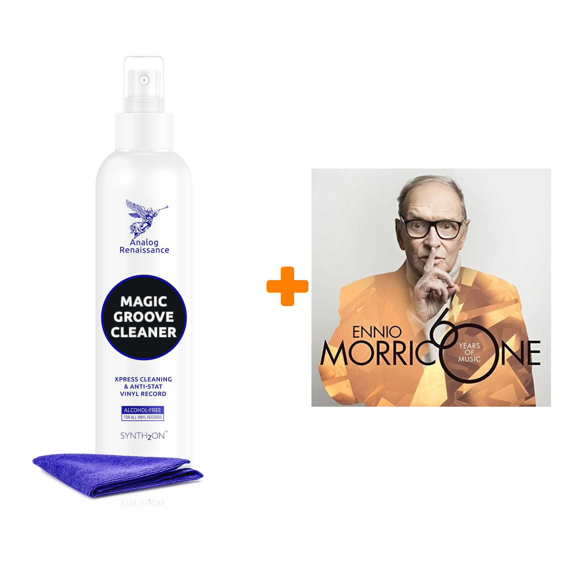 

MORRICONE ENNIO Morricone 60 2LP + Спрей для очистки LP с микрофиброй 250мл Набор