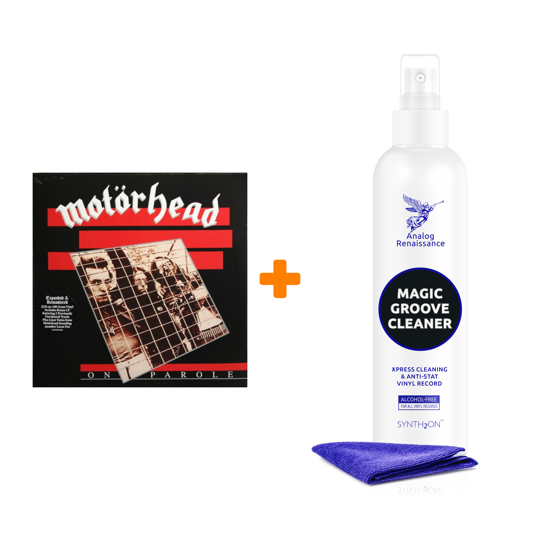 

MOTORHEAD On Parole 2LP + Спрей для очистки LP с микрофиброй 250мл Набор
