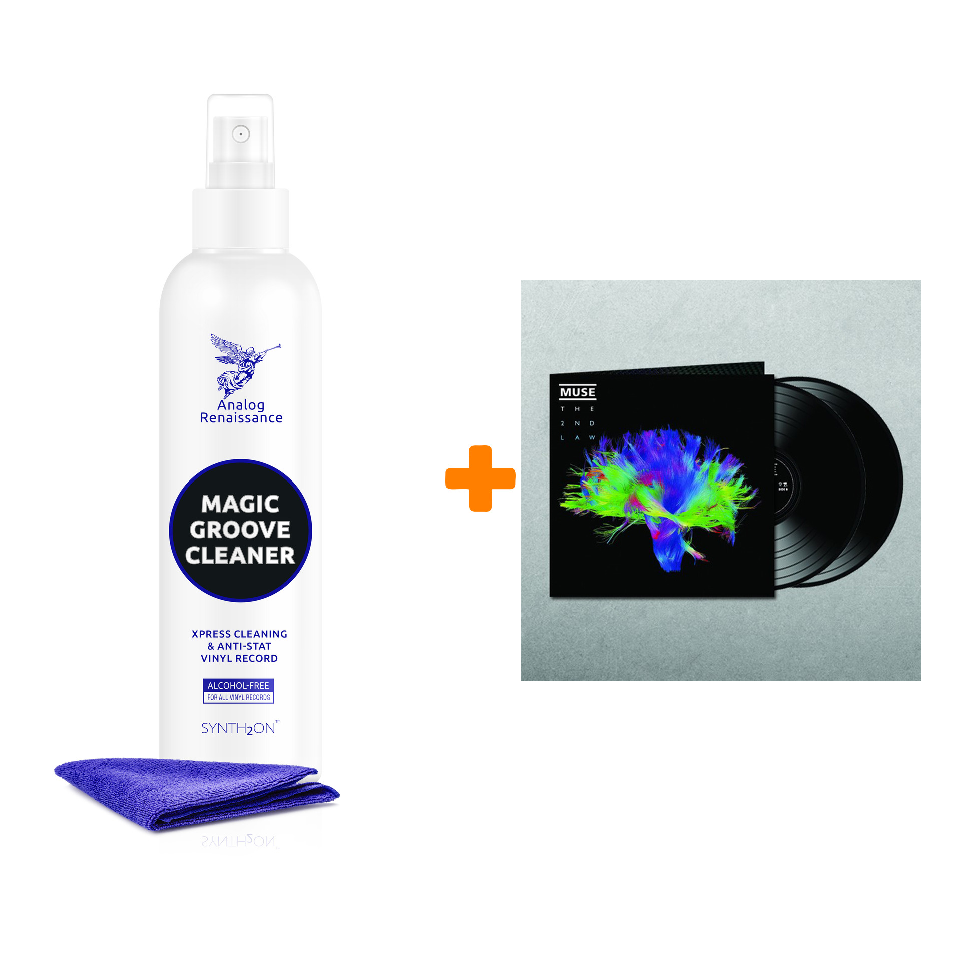 

MUSE The 2nd Law 2LP + Спрей для очистки LP с микрофиброй 250мл Набор