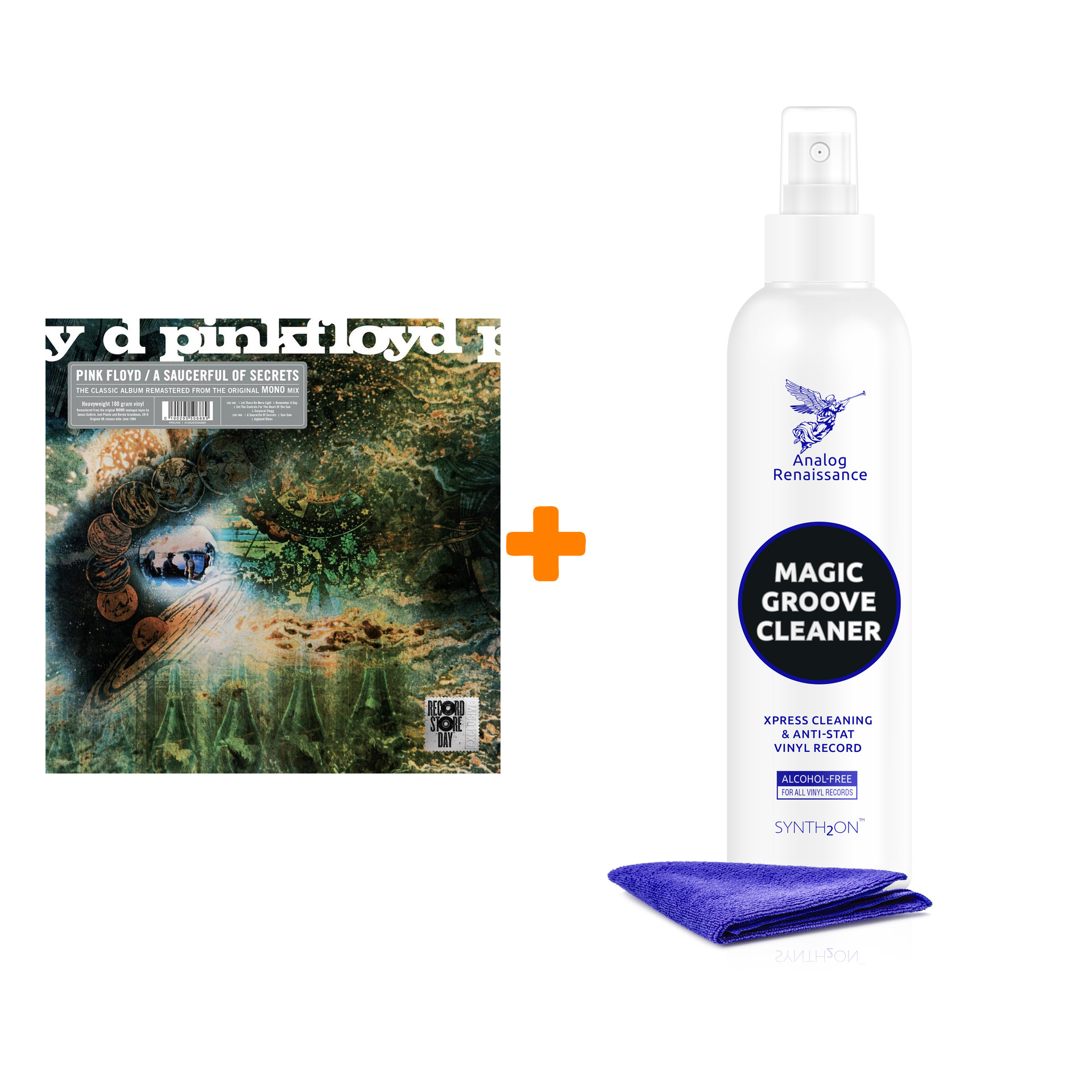 

PINK FLOYD A Saucerful Of Secrets (Mono) LP + Спрей для очистки LP с микрофиброй 250мл Набор