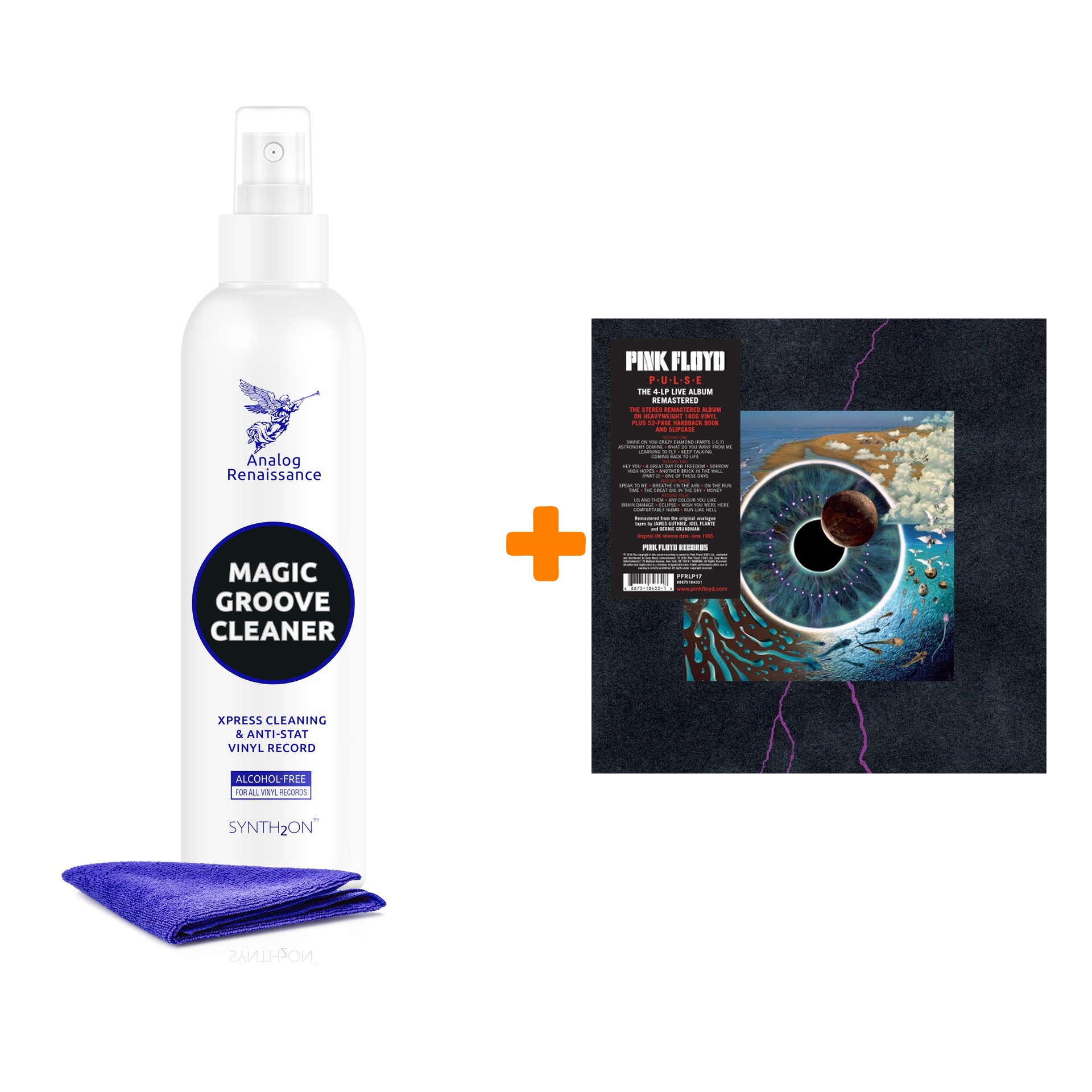 

PINK FLOYD Pulse 4LP + Спрей для очистки LP с микрофиброй 250мл Набор