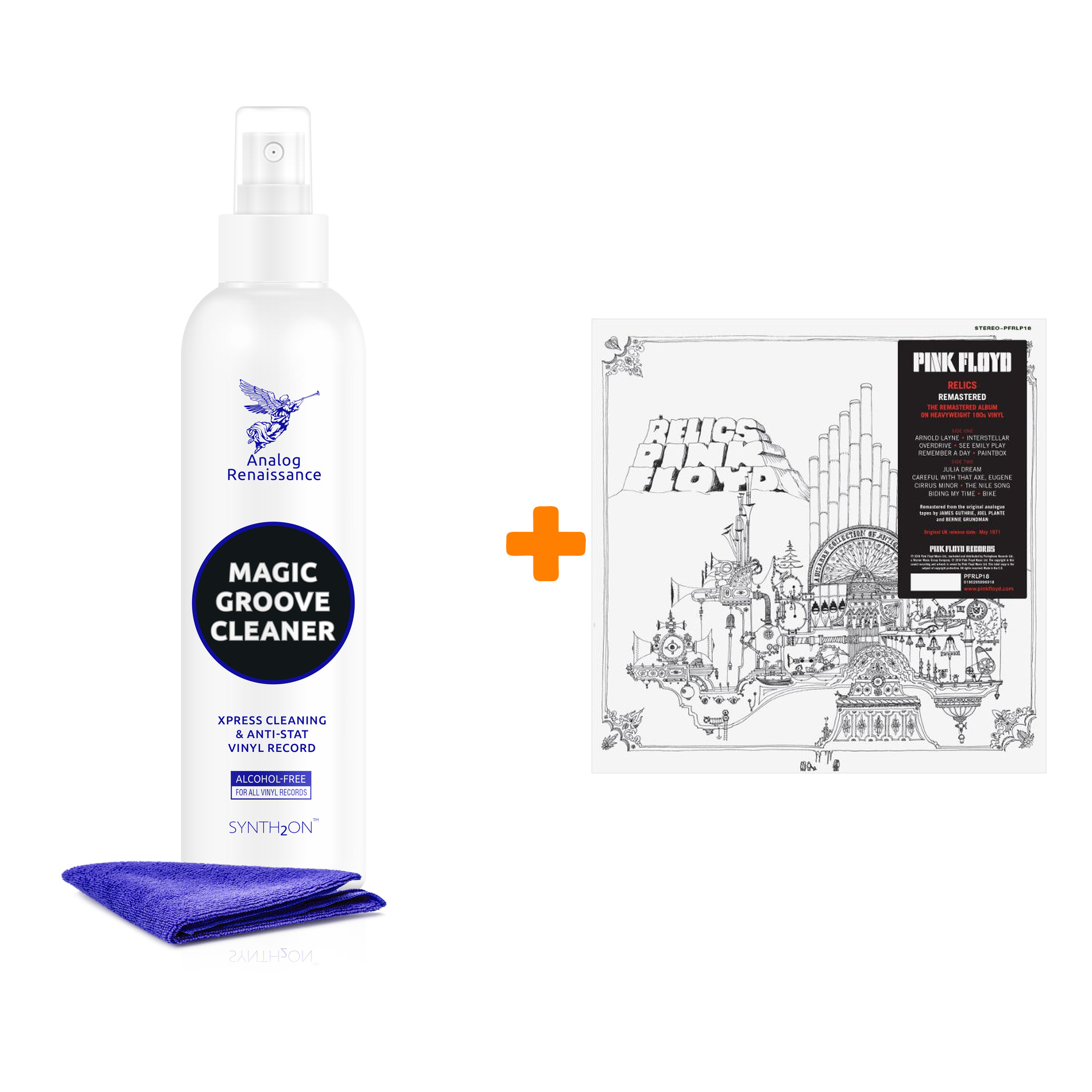 

PINK FLOYD Relics Remastered LP + Спрей для очистки LP с микрофиброй 250мл Набор