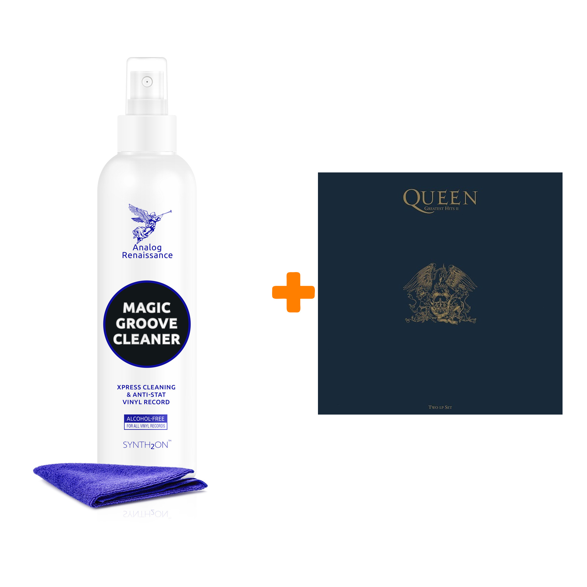 

QUEEN Greatest Hits II 2LP + Спрей для очистки LP с микрофиброй 250мл Набор