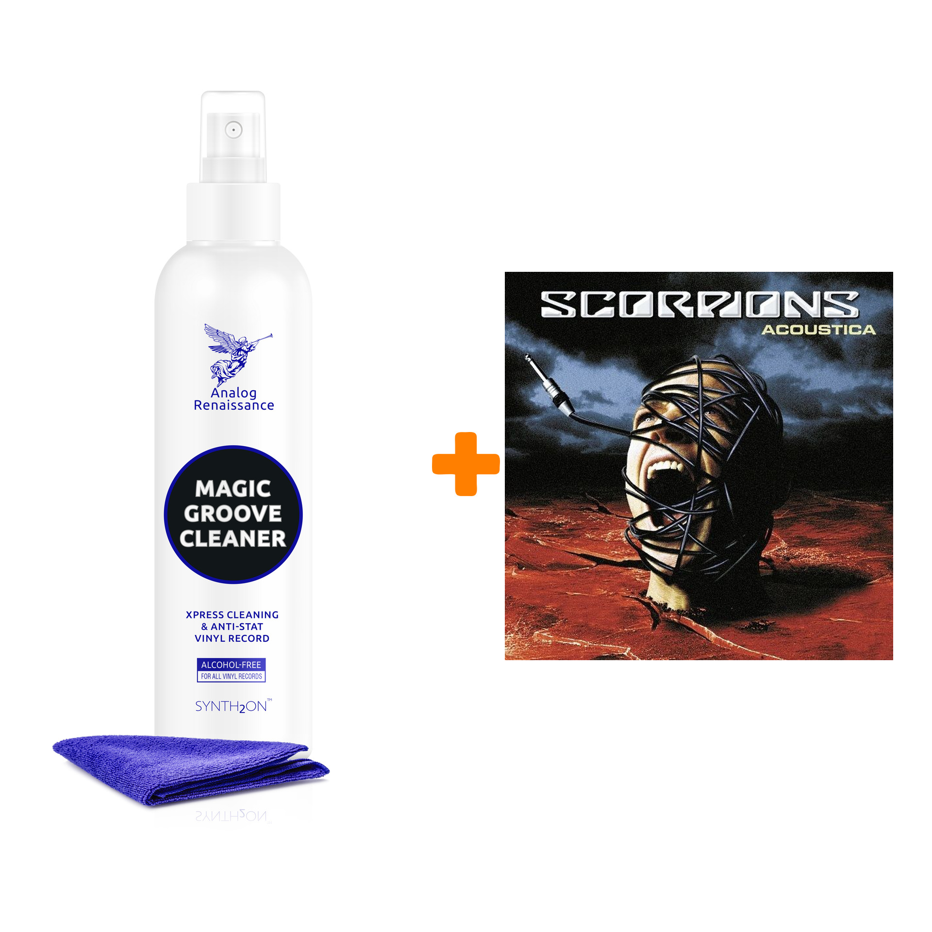 

SCORPIONS Acoustica 2LP + Спрей для очистки LP с микрофиброй 250мл Набор