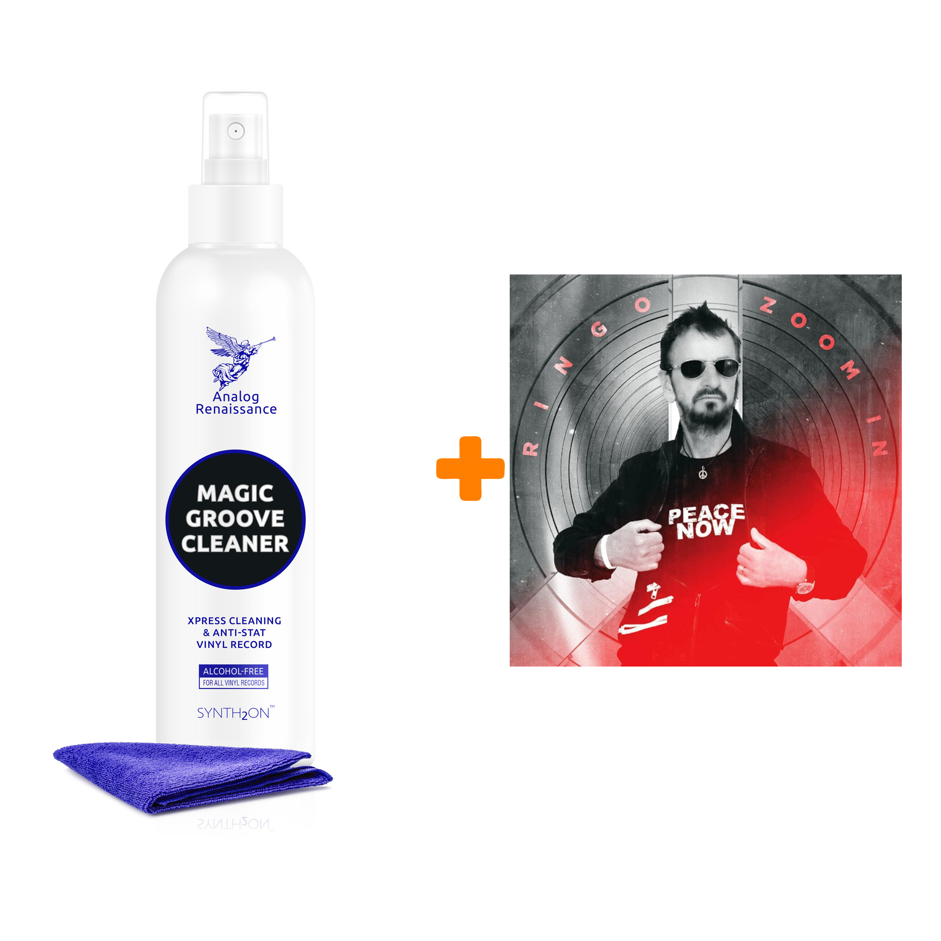 

STARR RINGO Zoom In LP + Спрей для очистки LP с микрофиброй 250мл Набор