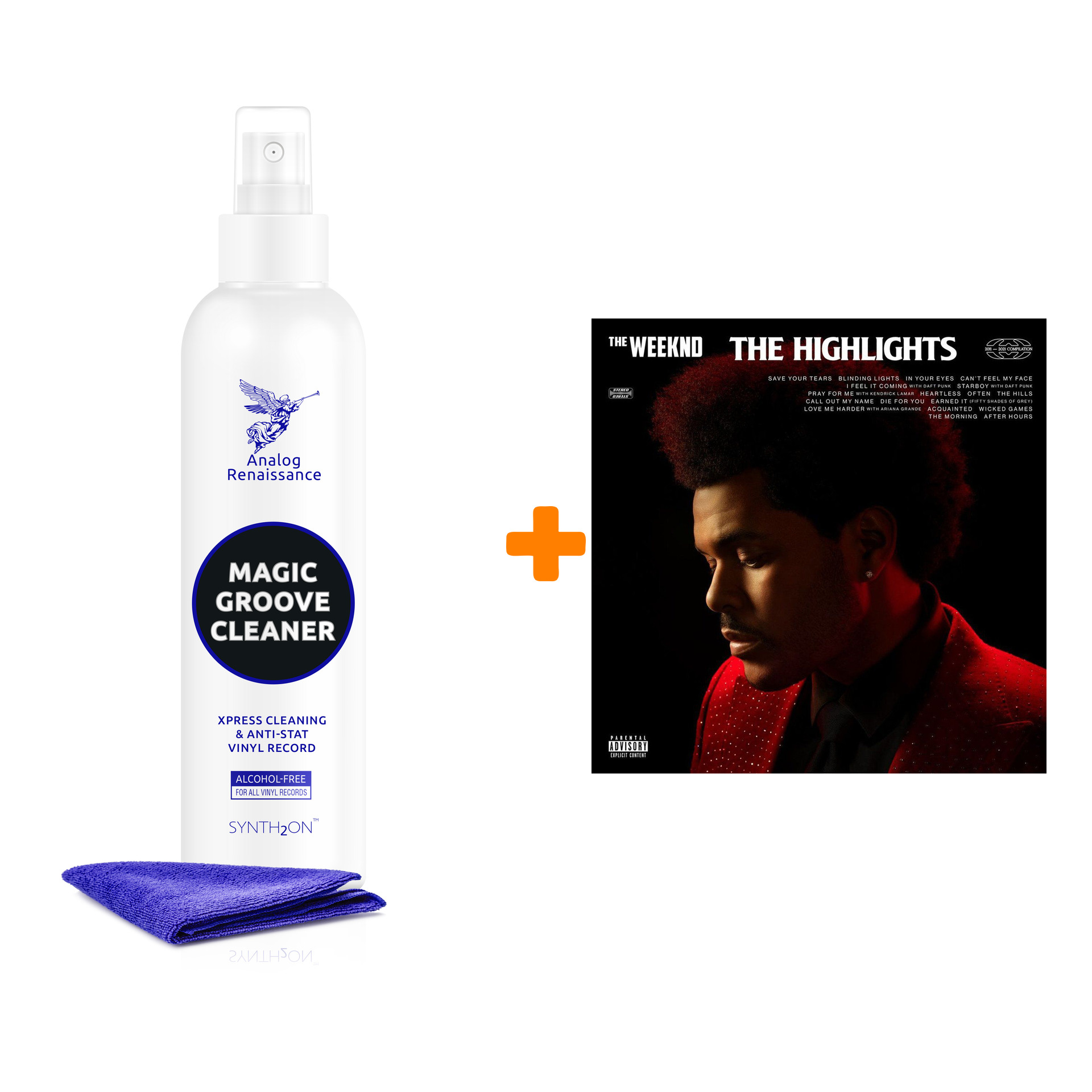 

THE WEEKND The Highlights 2LP + Спрей для очистки LP с микрофиброй 250мл Набор