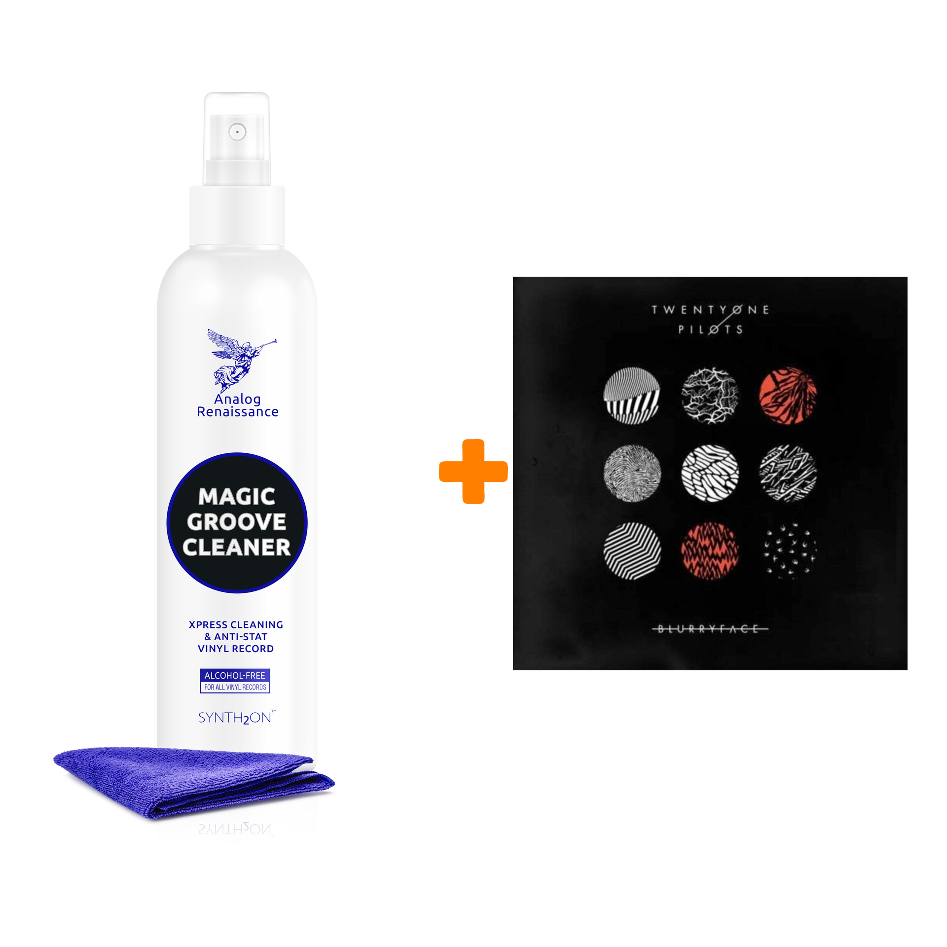 

TWENTY ONE PILOTS Blurryface Coloured Silver Vinyl 2LP + Спрей для очистки LP с микрофиброй 250мл Набор