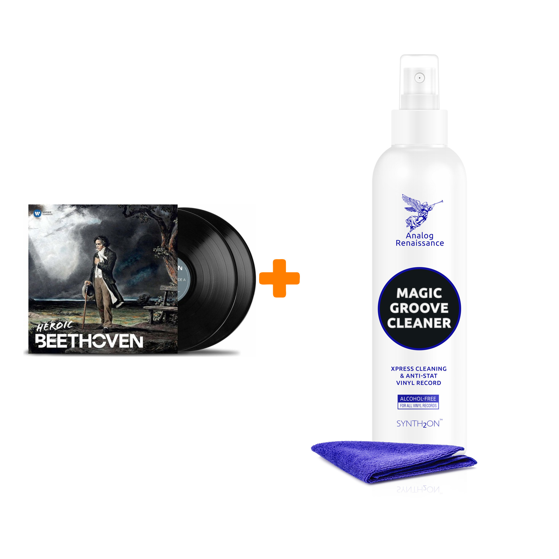 

V/A Heroic Beethoven 2LP + Спрей для очистки LP с микрофиброй 250мл Набор