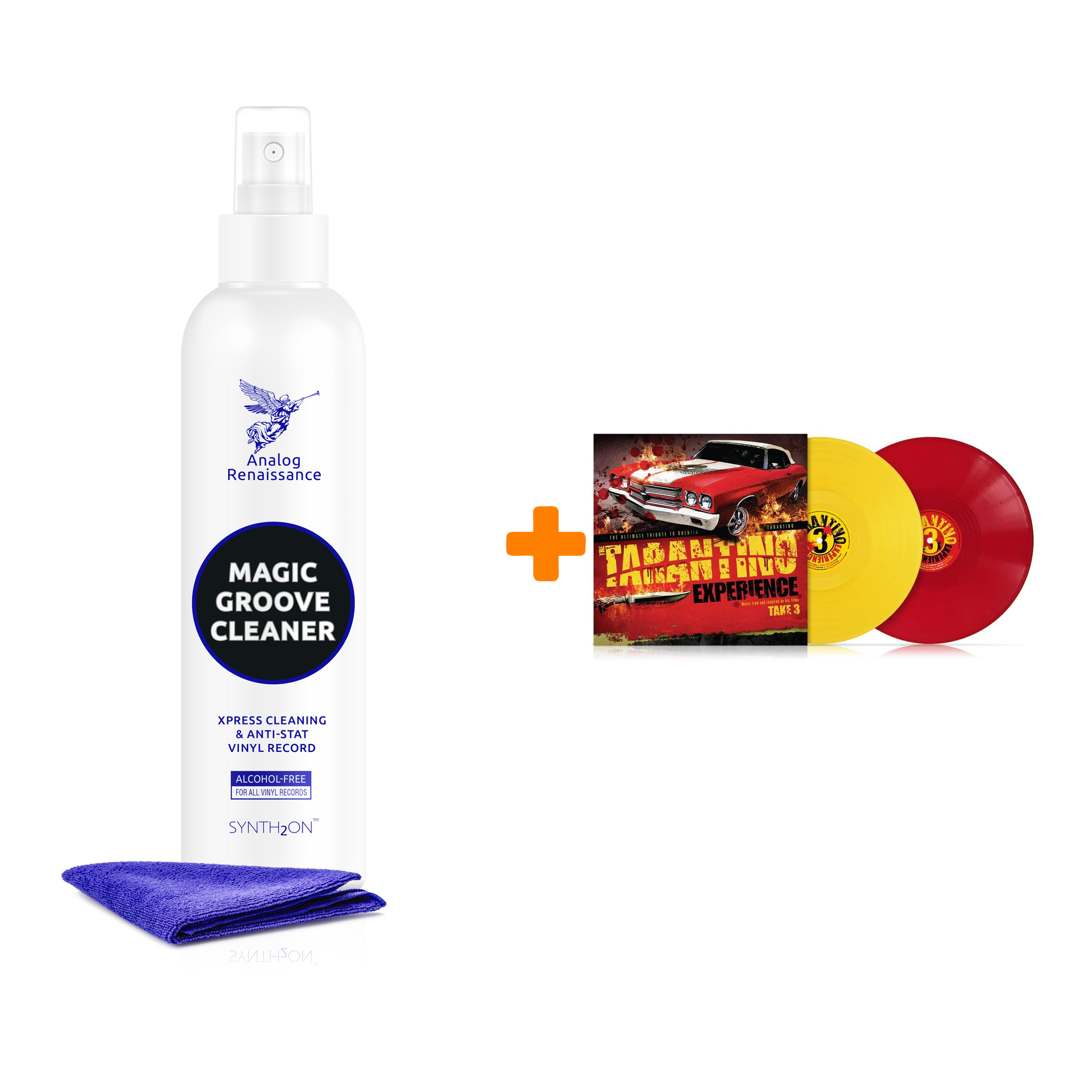 

V/A Tarantino Experience Take 3 Coloured Red & Yellow Vinyl 2LP + Спрей для очистки LP с микрофиброй 250мл Набор