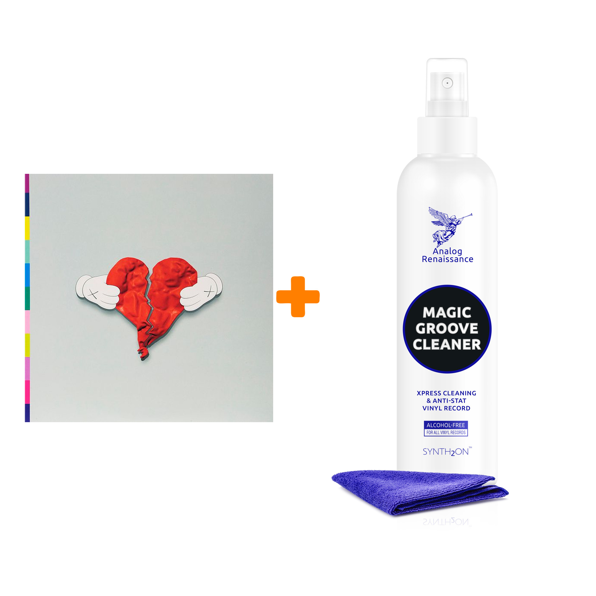 

WEST KANYE 808s & Heartbreak 2LP + Спрей для очистки LP с микрофиброй 250мл Набор