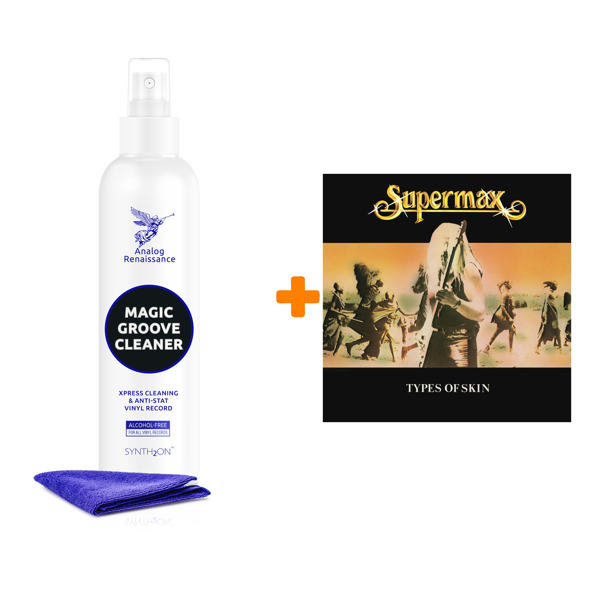 SUPERMAX Types Of Skin LP + Спрей для очистки LP с микрофиброй 250мл Набор