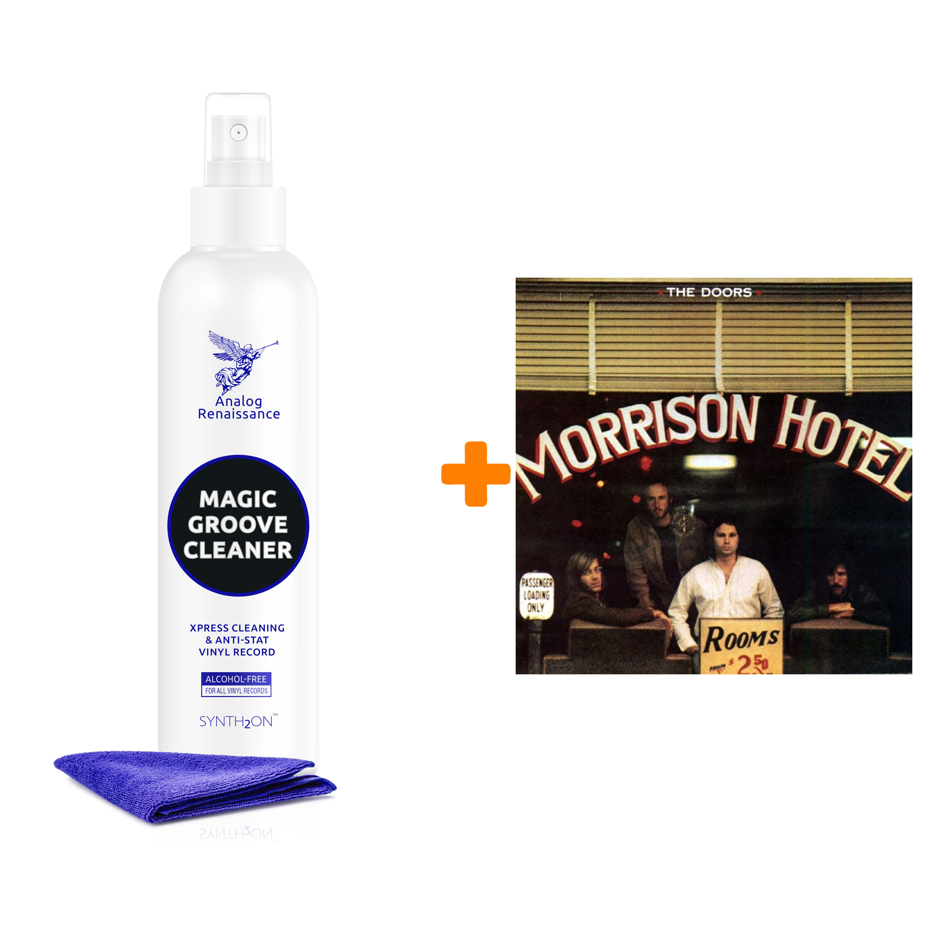 THE DOORS Morrison Hotel 180 GRAM LP + Спрей для очистки LP с микрофиброй 250мл Набор цена и фото