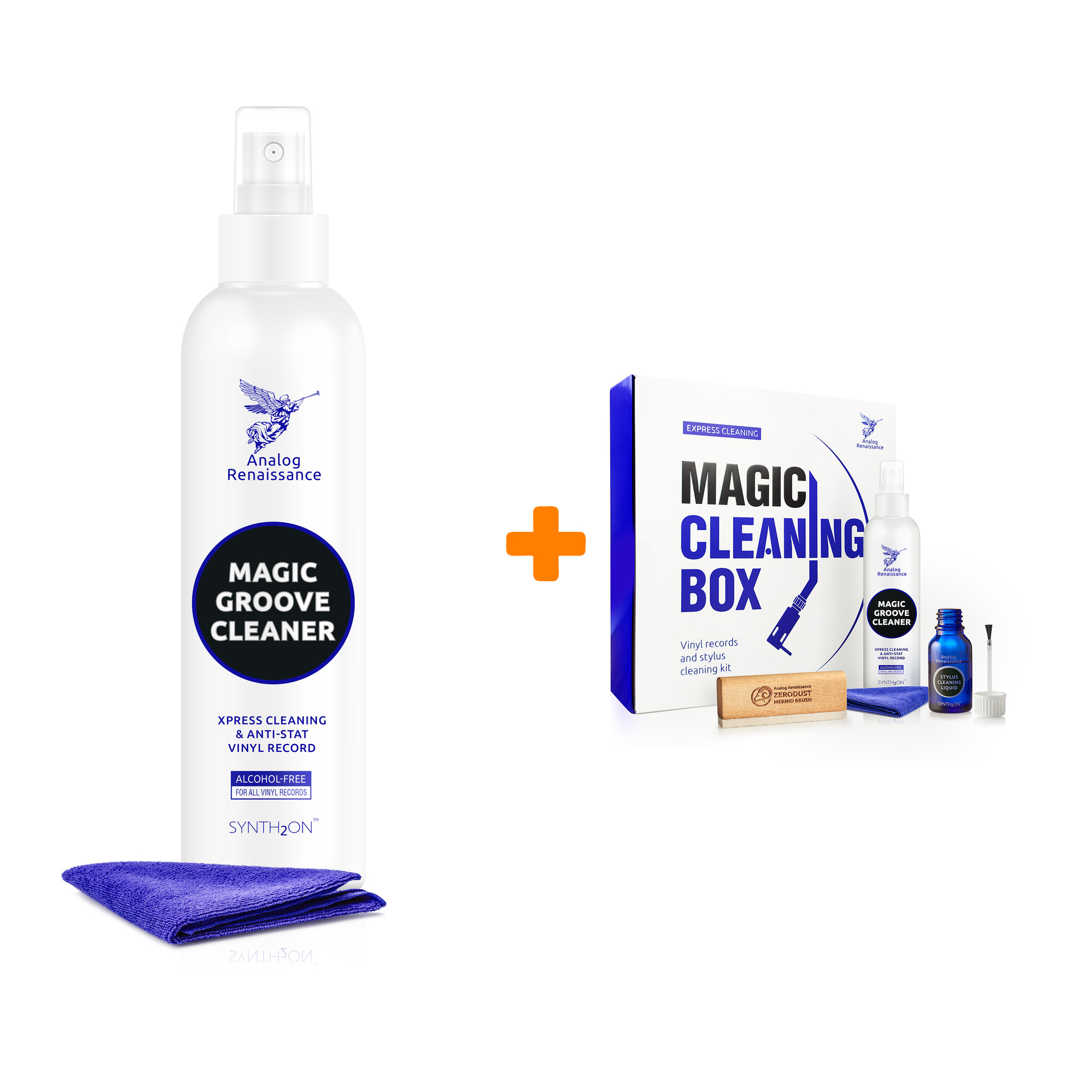 цена Набор по уходу за винилом Magic Cleaning Box + Спрей для очистки LP с микрофиброй 250мл Набор