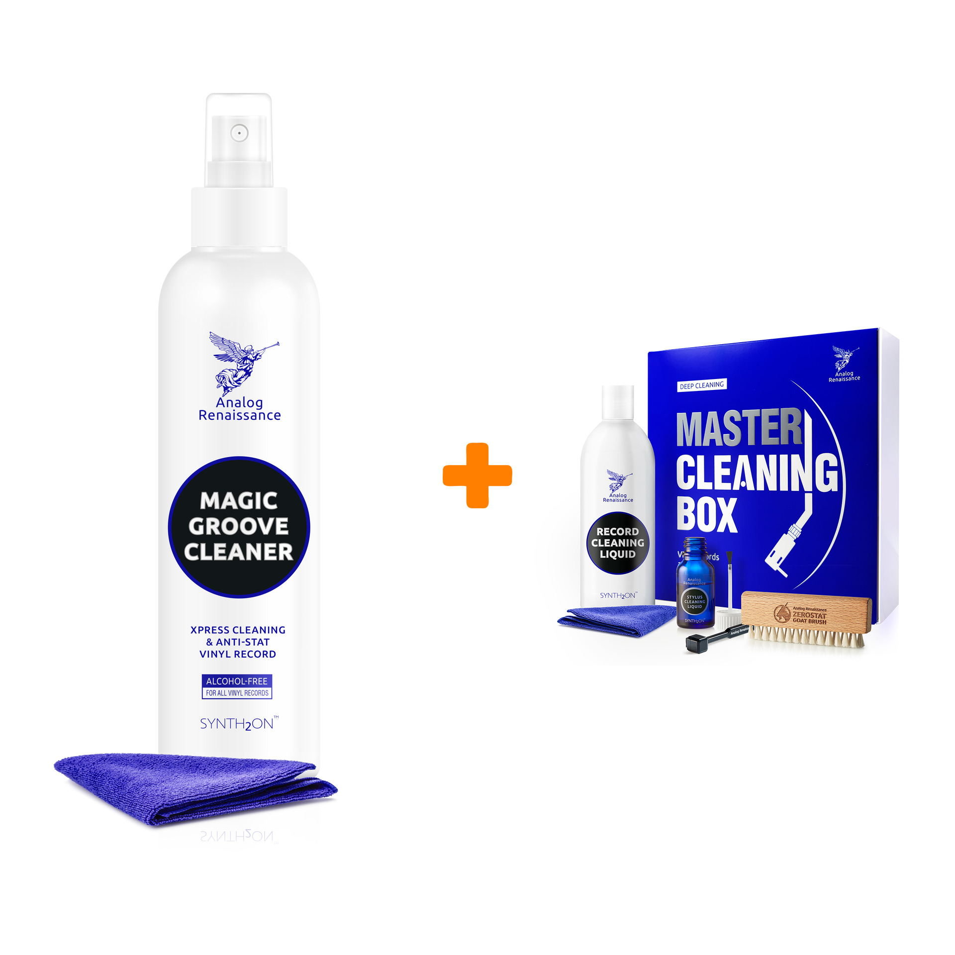 цена Набор по уходу за винилом Master Cleaning Box + Спрей для очистки LP с микрофиброй 250мл Набор