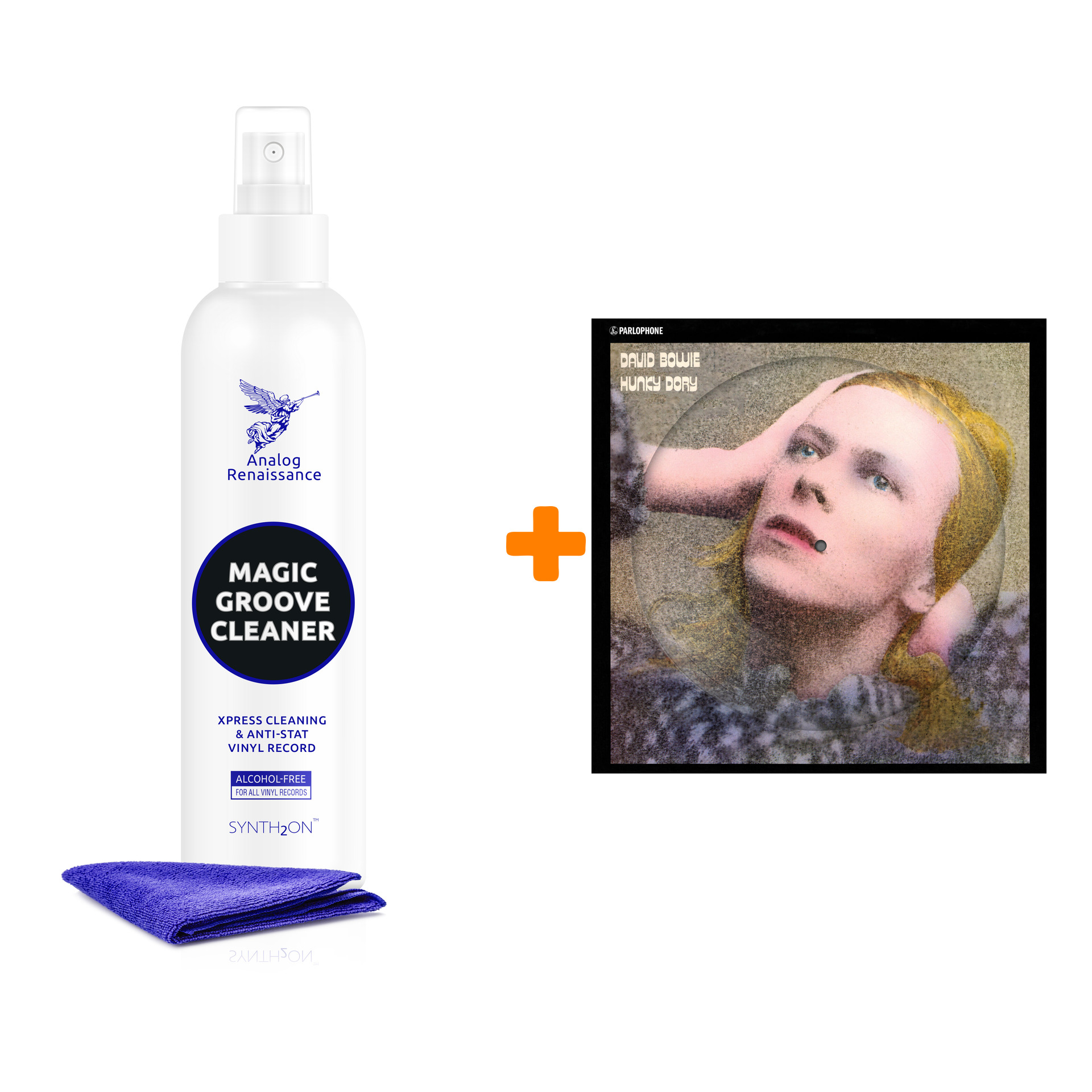 

BOWIE DAVID Hunky Dory 50th Anniversary Picture Vinyl LP + Спрей для очистки LP с микрофиброй 250мл Набор